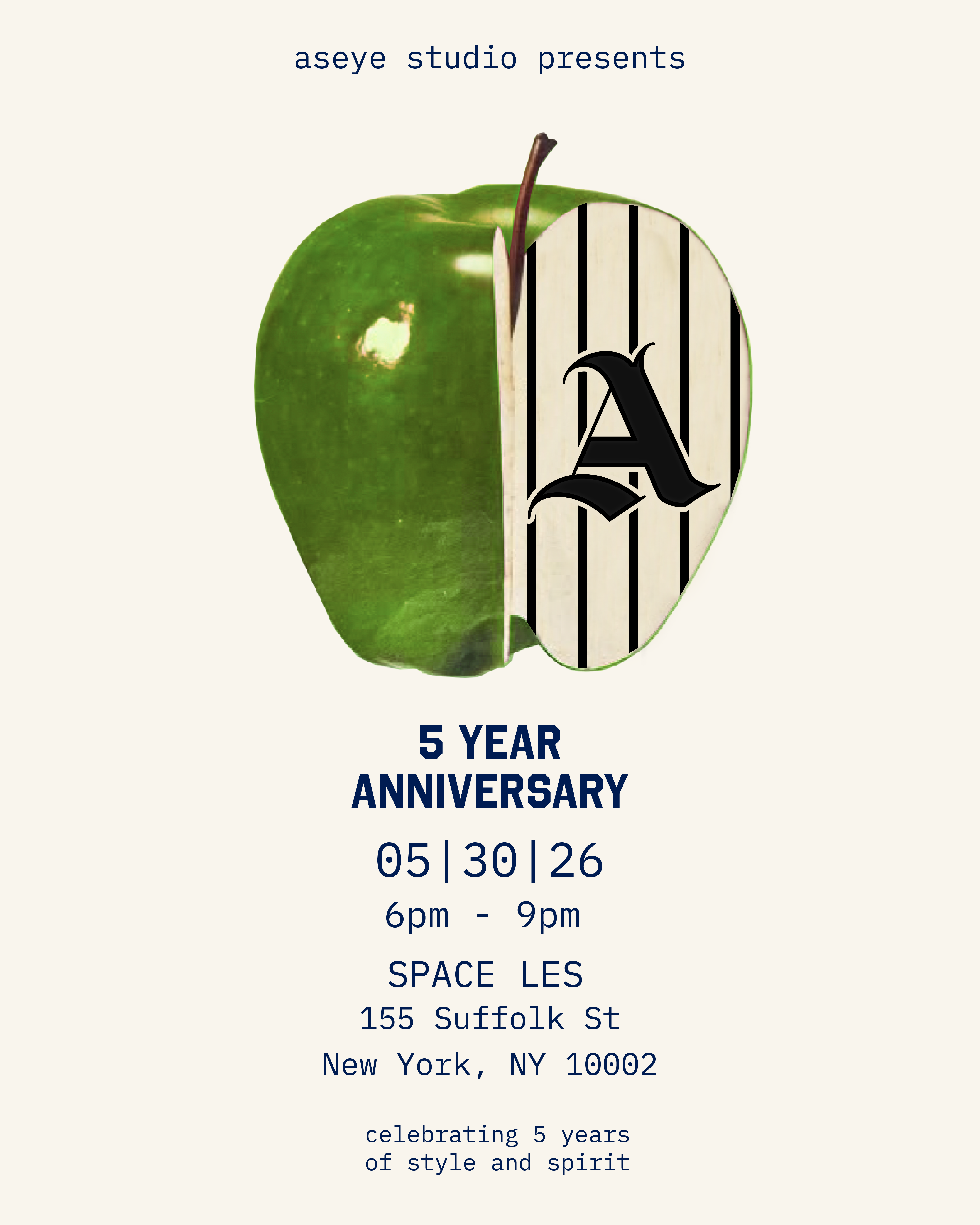 Cover art for #ASEYE STUDIO 5 YEAR ANNIVERSARY: Celebrating Five Years of Style and Spirit — New York, NY