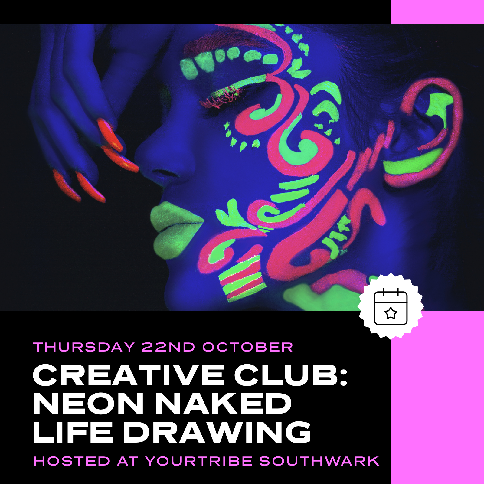 Neon Naked Life Drawing