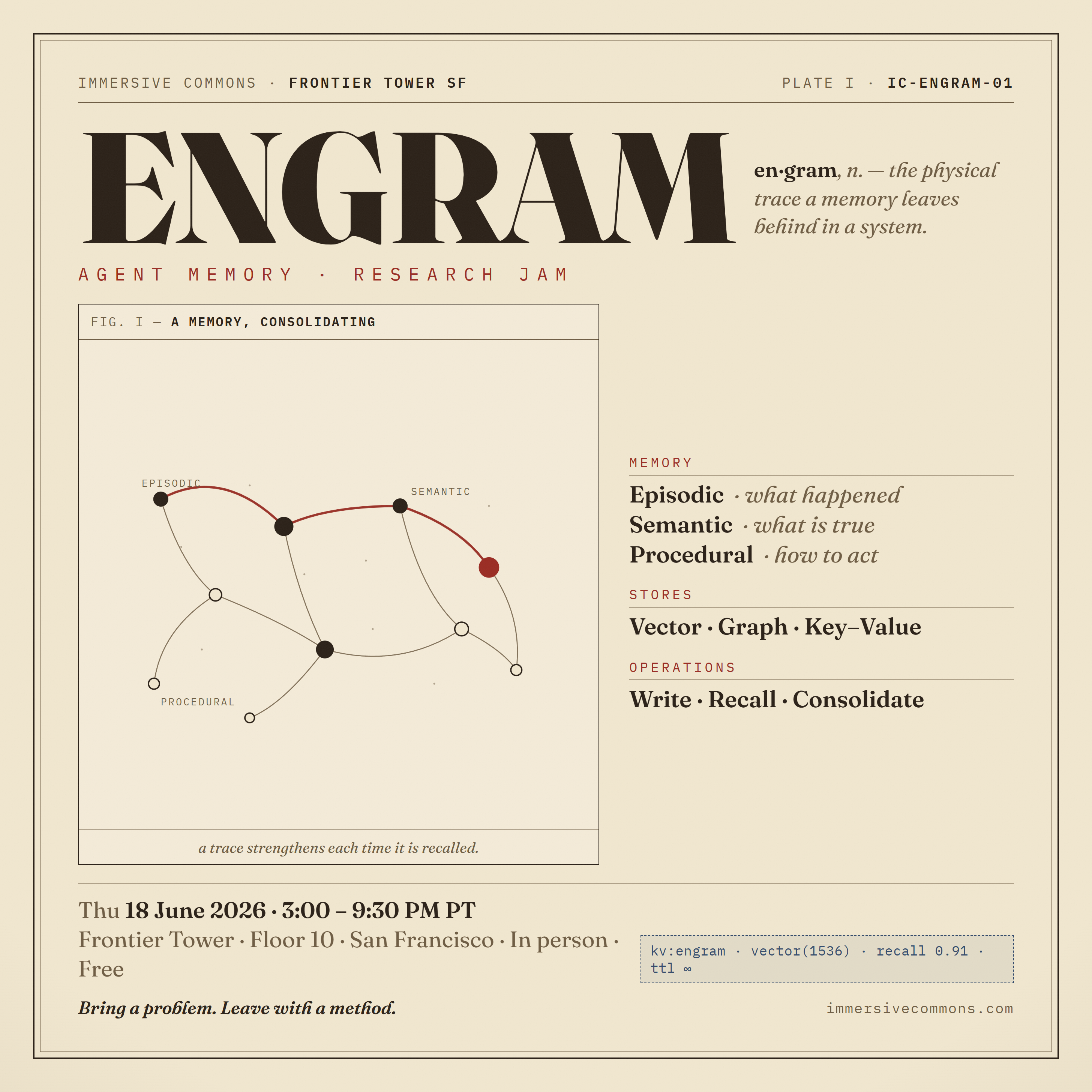 ENGRAM: Agent Memory Research Jam - Open Registration