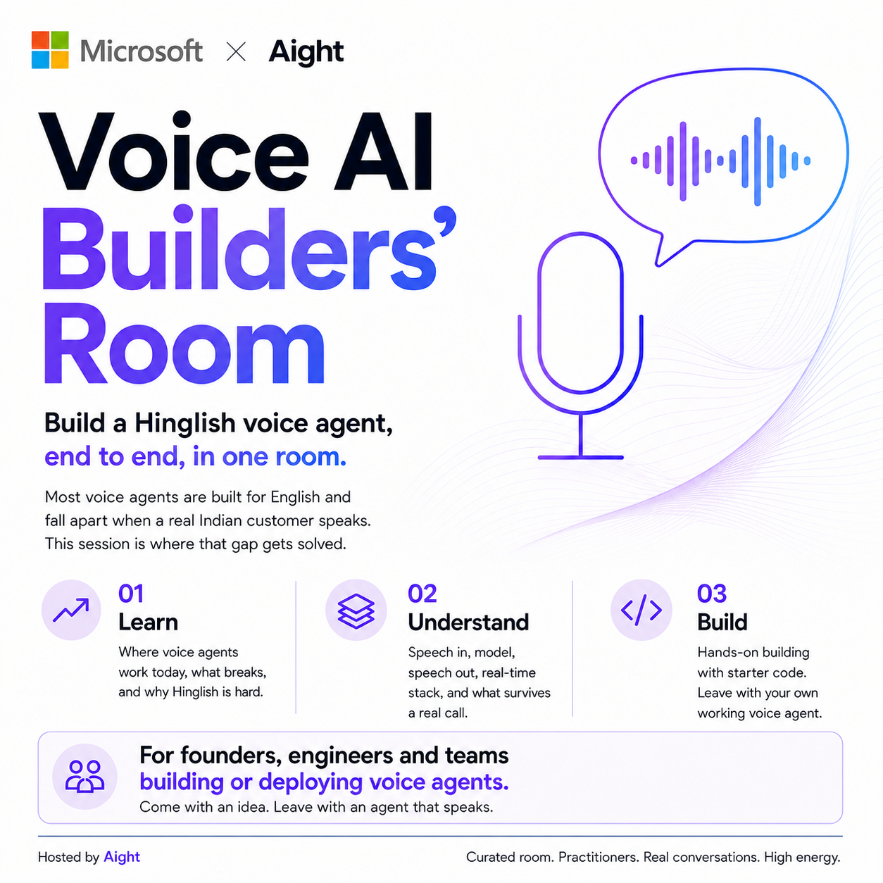 Voice AI Builders’ Room| Microsoft X Aight