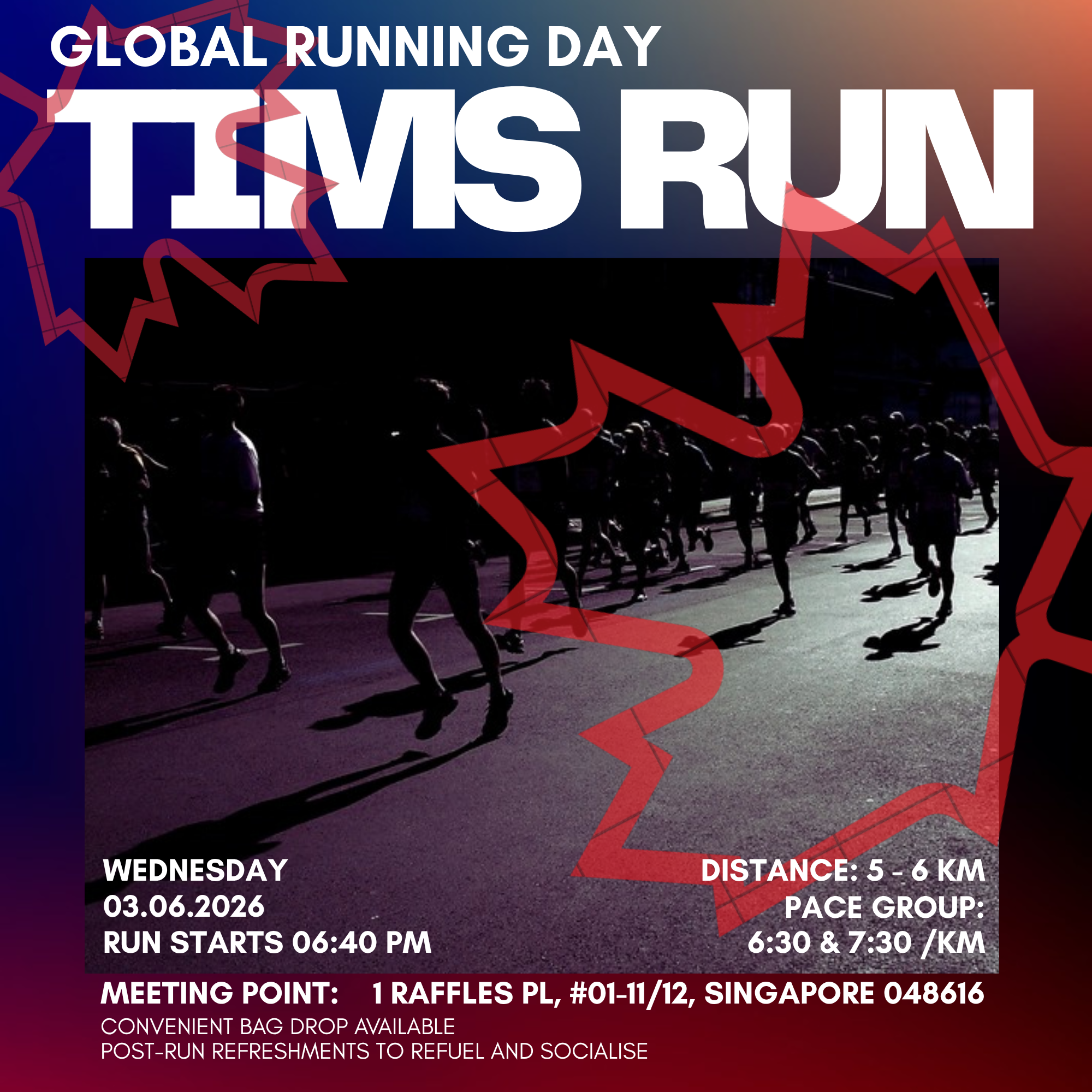 Cover art for #Tims Run - Global Running Day — One Raffles Place