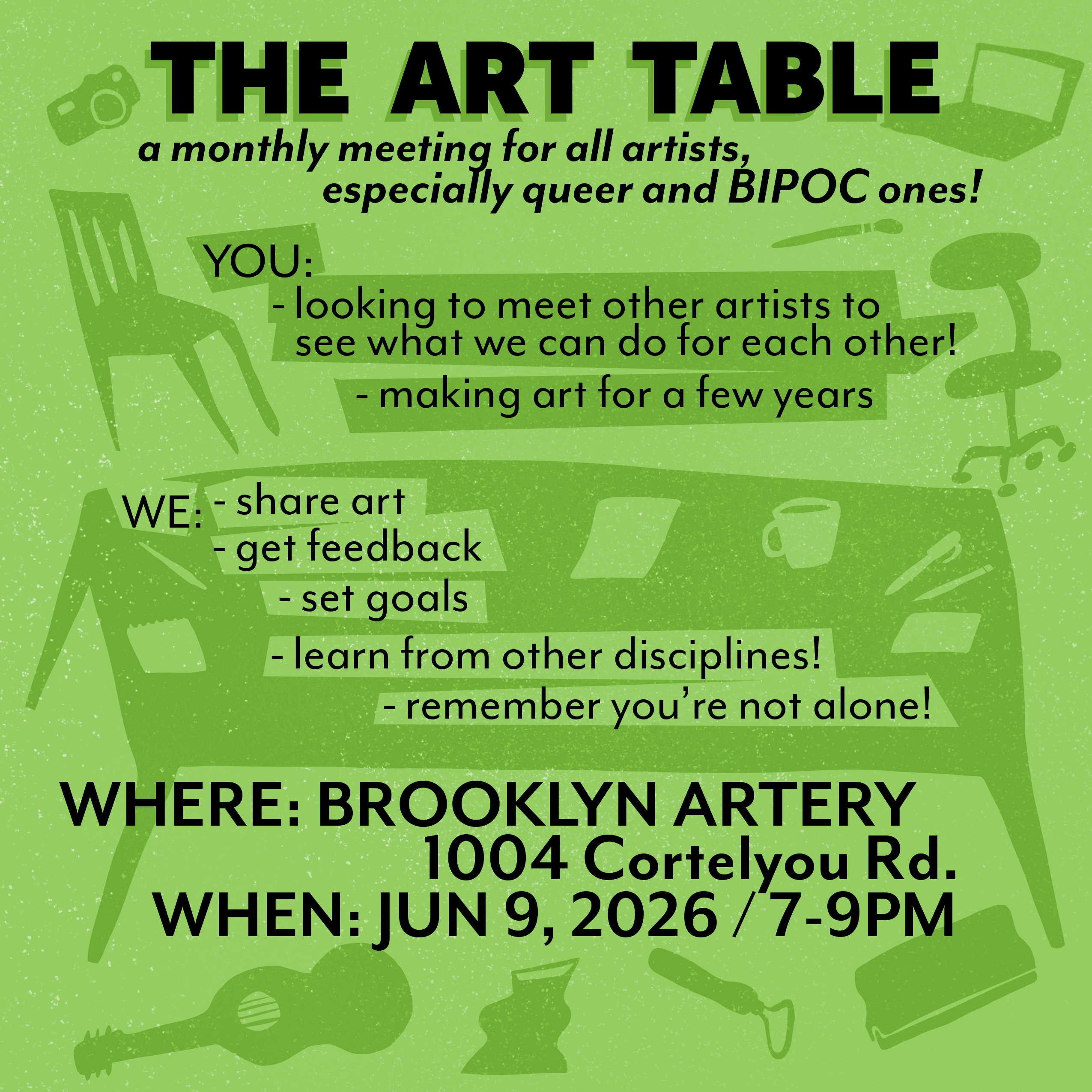 Cover art for #Art Table 6/9 — Brooklyn Artery