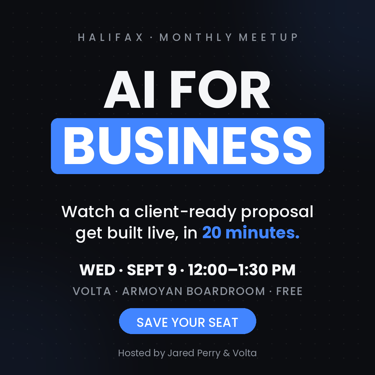 IA pour les entreprises, Meetup à Halifax