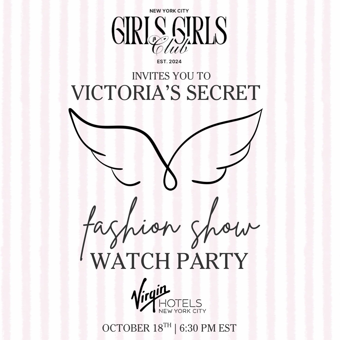Girls Girls Club: Victoria's Secret FASHION SHOW WATCH PARTY