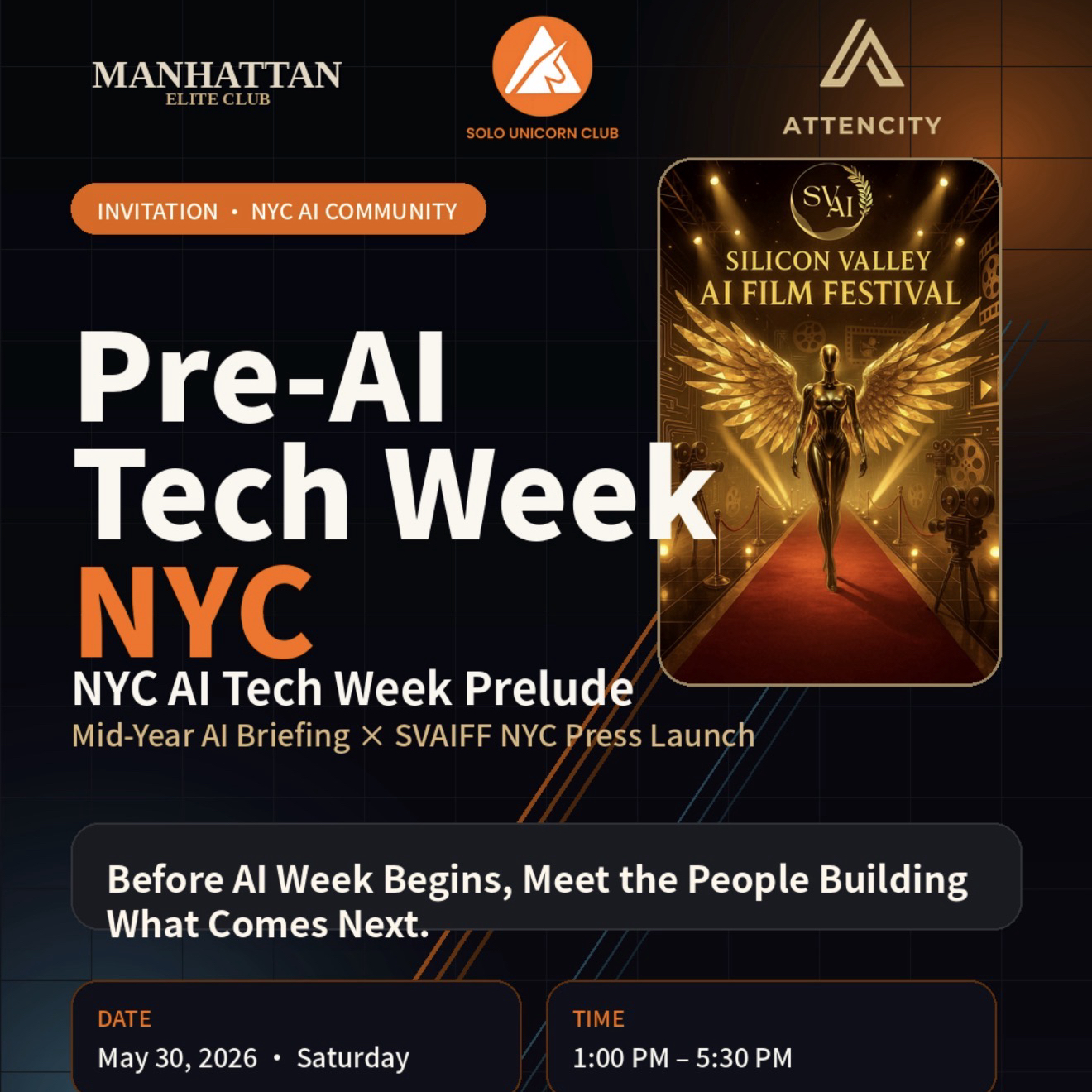 Cover art for #Pre-AI Tech Week NYC —— 纽约 AI 科技周暨硅谷 AI 电影节纽约站新闻发布会 — 228 Duffield St