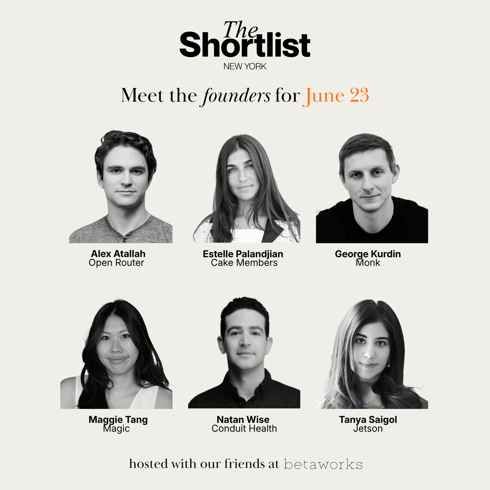 The Shortlist: June Founder Showcase