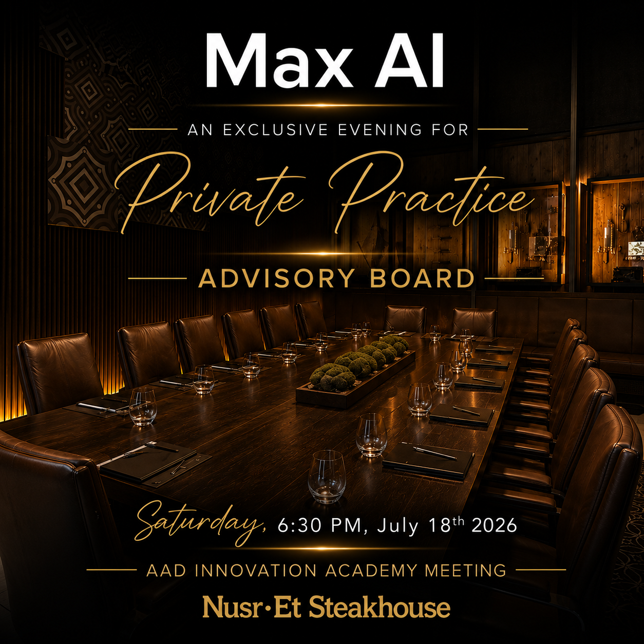 Max AI Private Practice Advisory Board (Dinner)