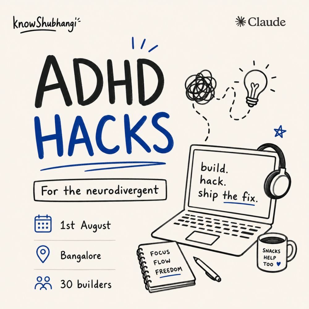 Claude Workshop | ADHD Hacks | Bangalore