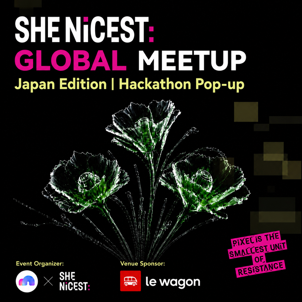 She Nicest & Medo Hackathon pop-up
