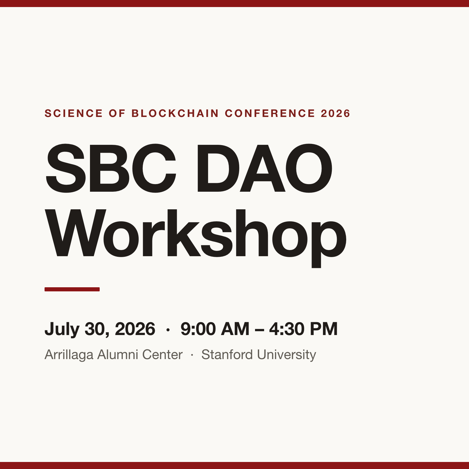 SBC DAO Workshop 2026