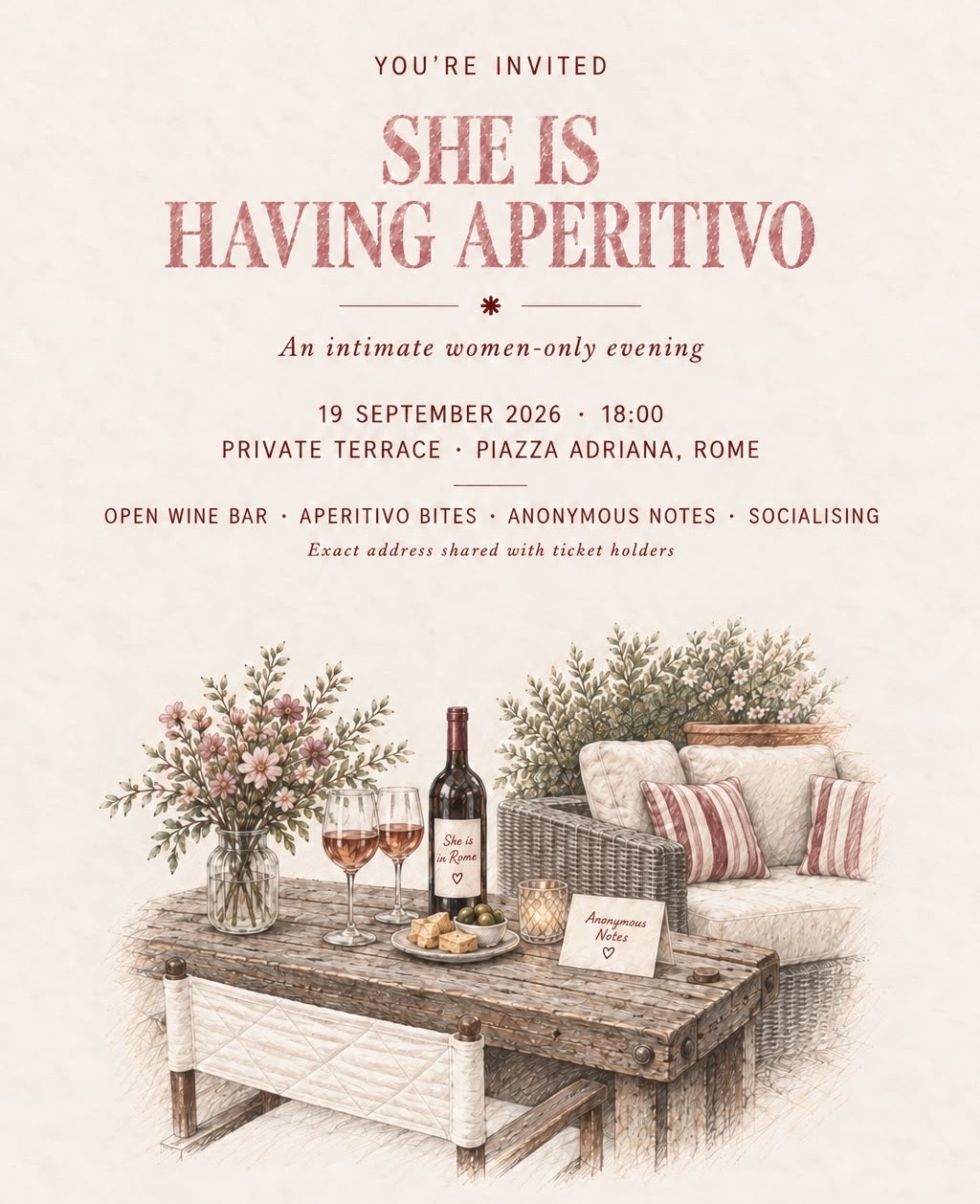 She Is Having Aperitivo