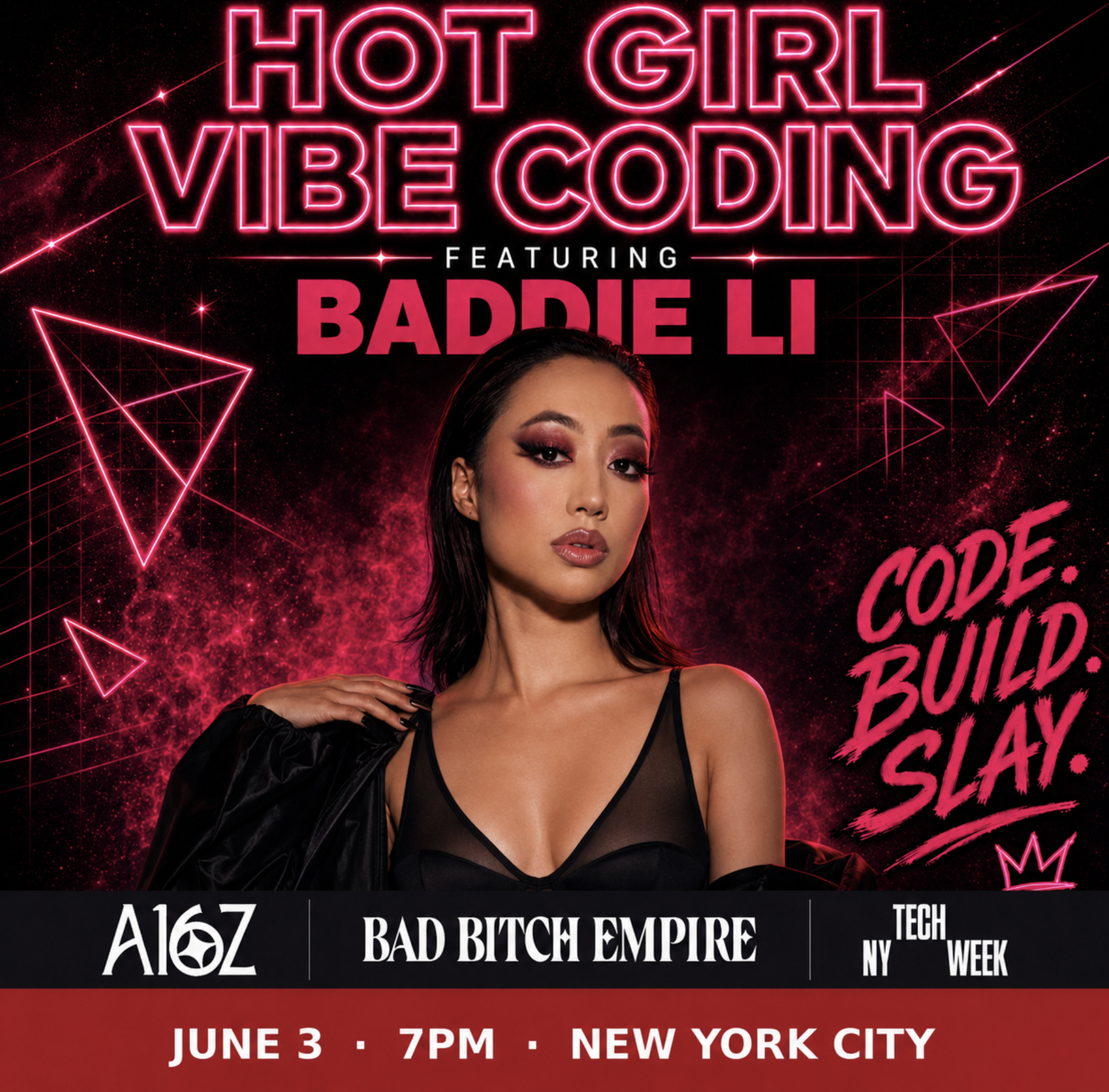 Cover art for #HOT GIRL VIBE CODING ft. BADDIE LI (NY TECH WEEK) — New York, NY