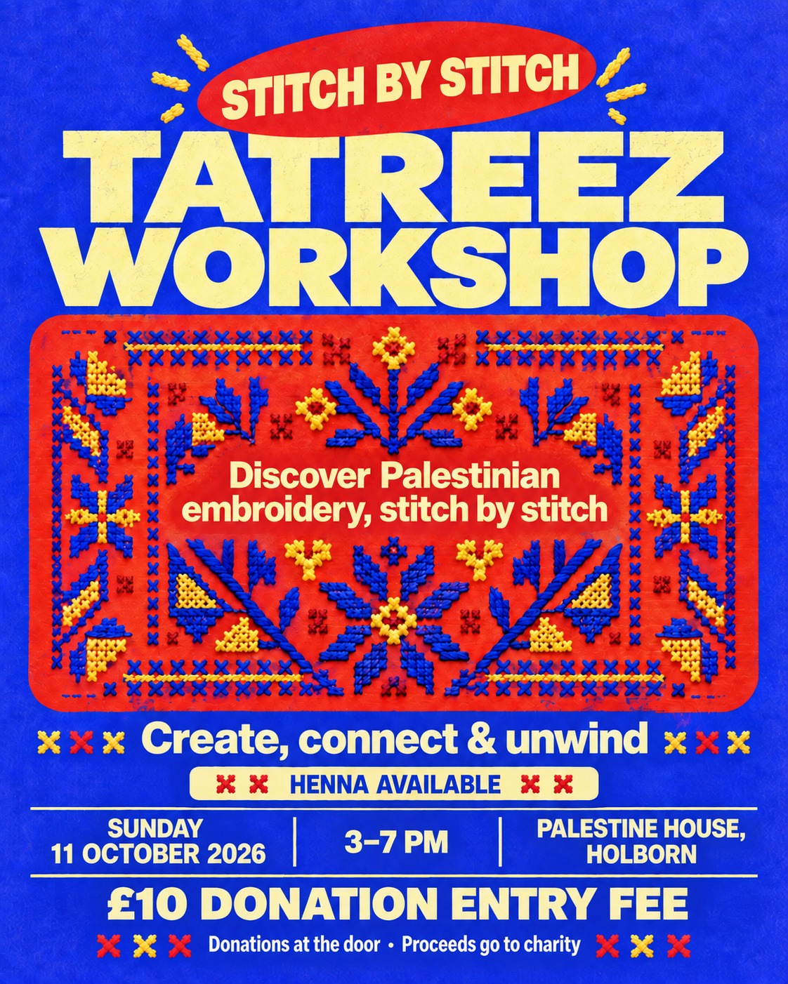 Tatreez Workshop at Palestine House