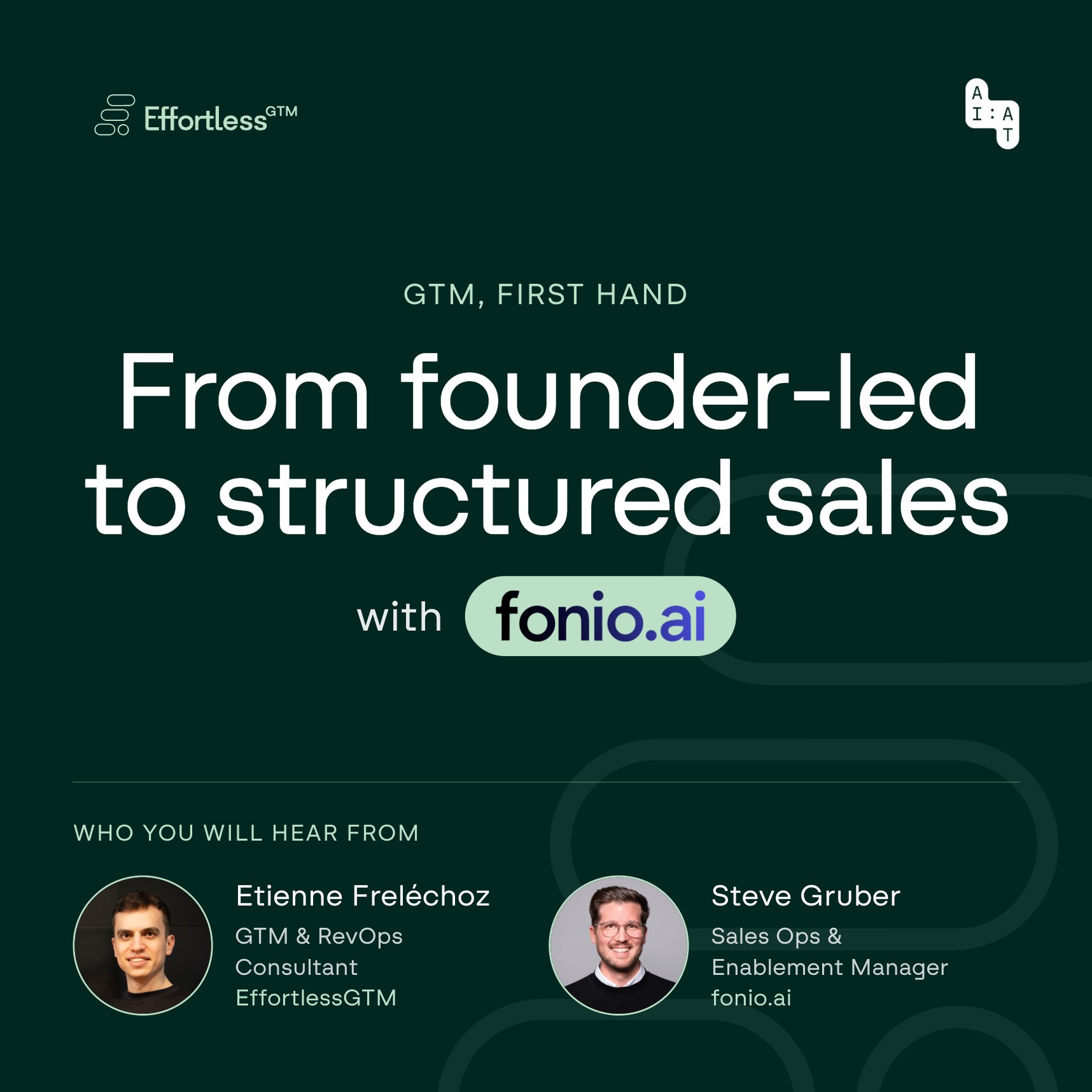 From Founder-Led to Structured Sales with fonio.ai