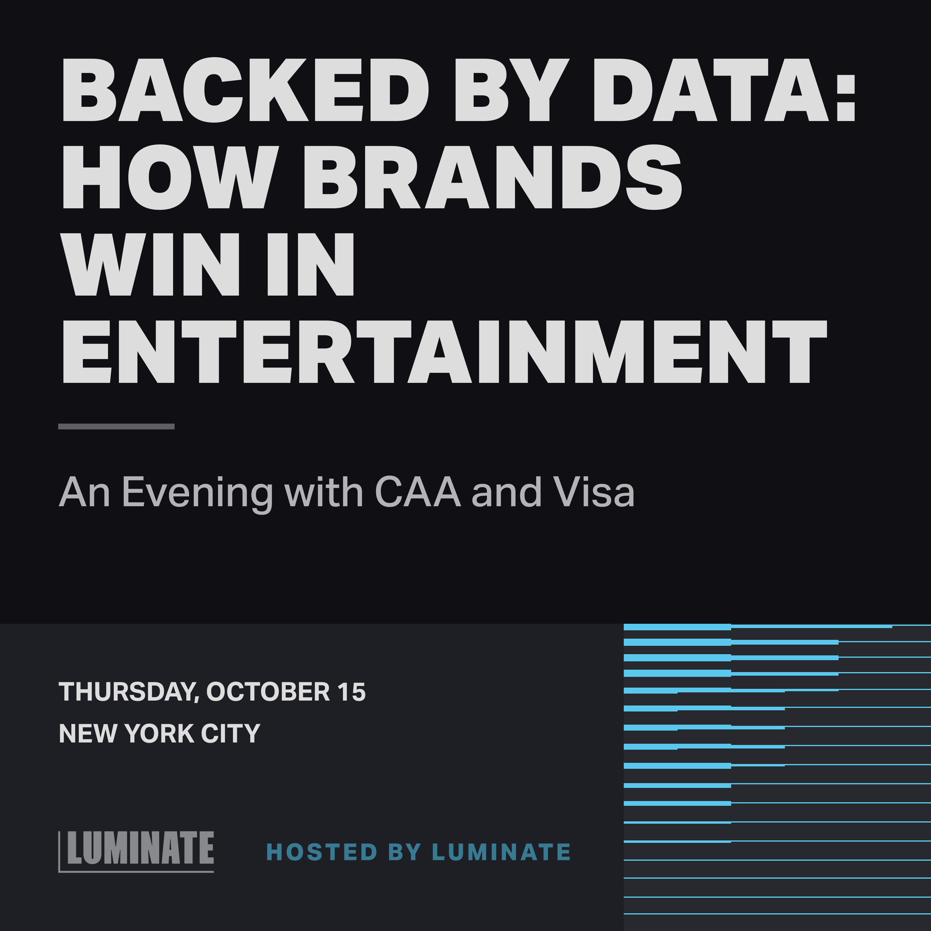Backed by Data: How Brands Win in Entertainment - An Evening with CAA and Visa