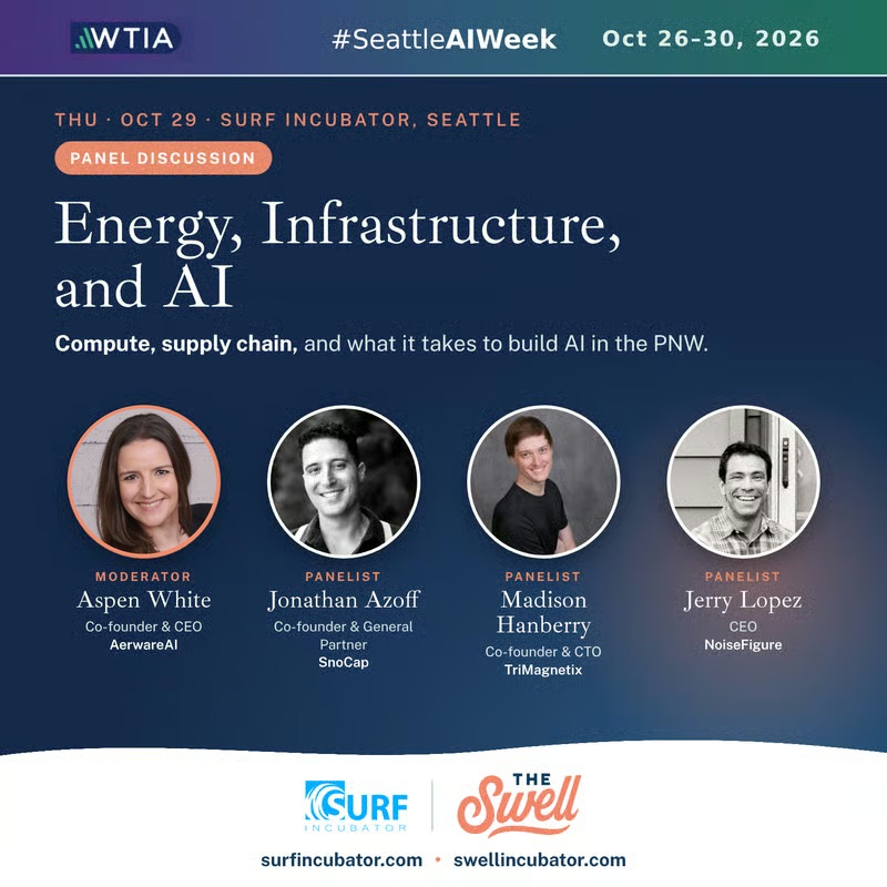 Energy, Infrastructure, and AI — compute, supply chain, and what it takes to build AI in the PNW event image