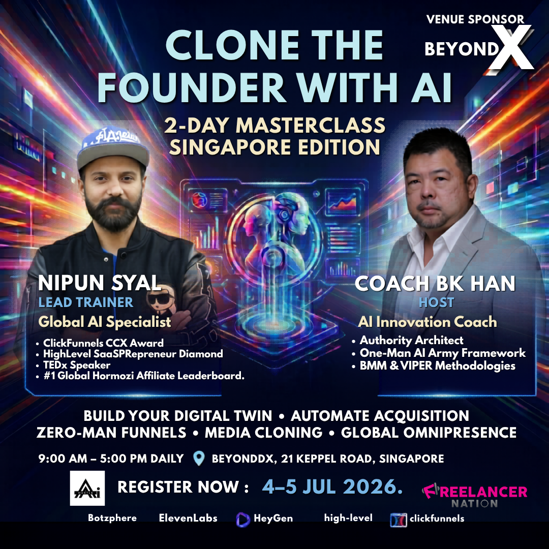 Cover art for #2-Day Masterclass: Clone the Founder with AI — Singapore