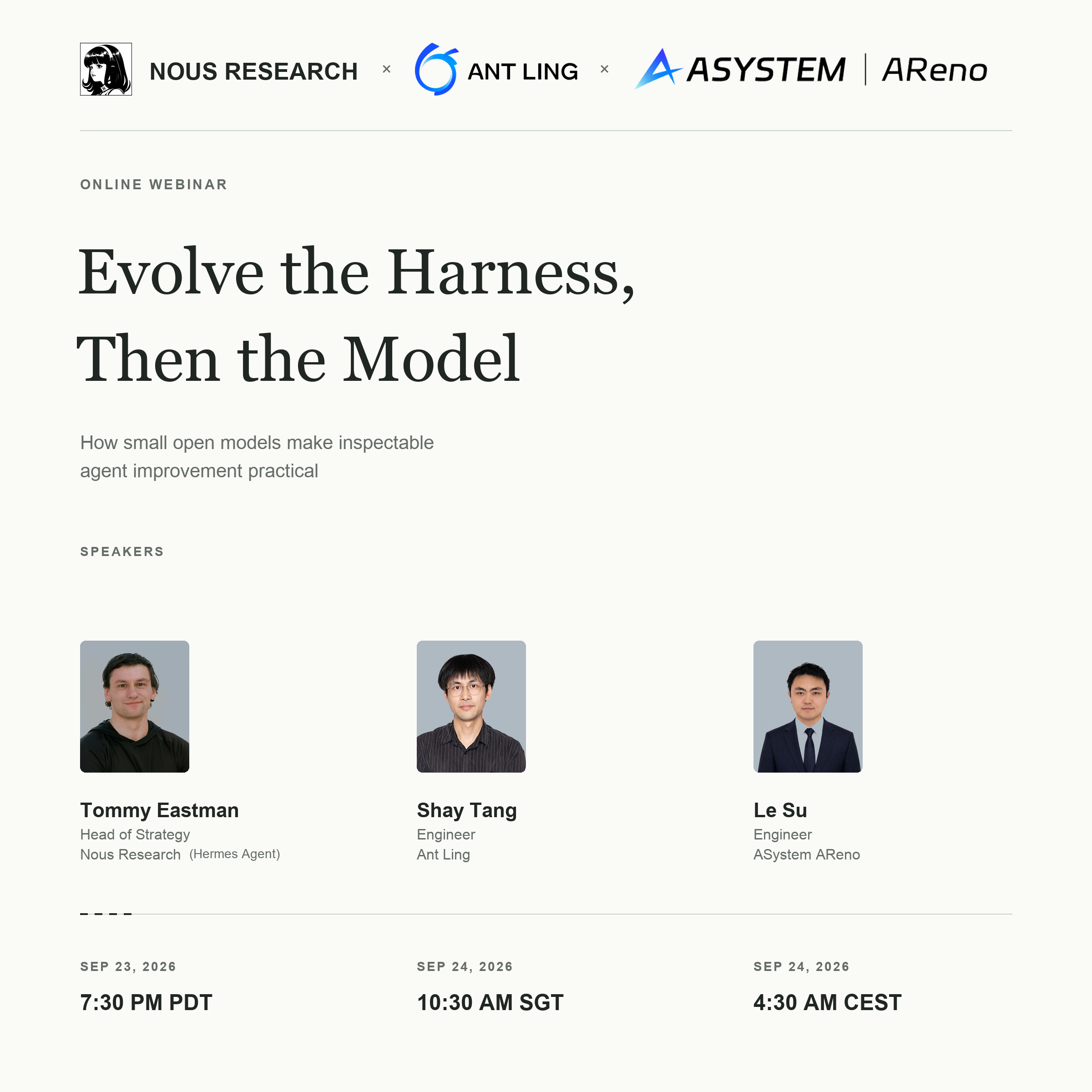 Evolve the Harness, Then the Model