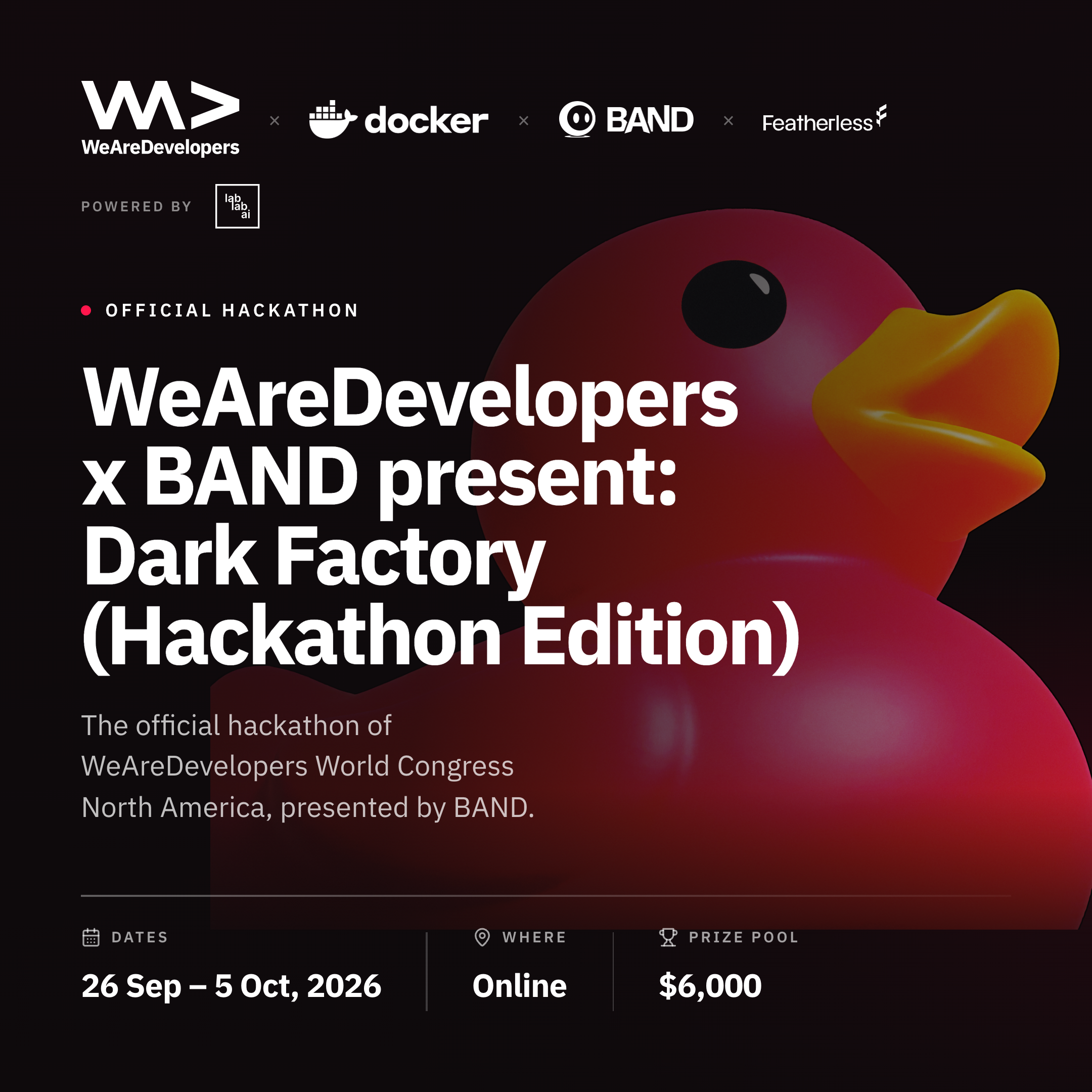 WeAreDevelopers x BAND présente : Dark Factory (édition hackathon)