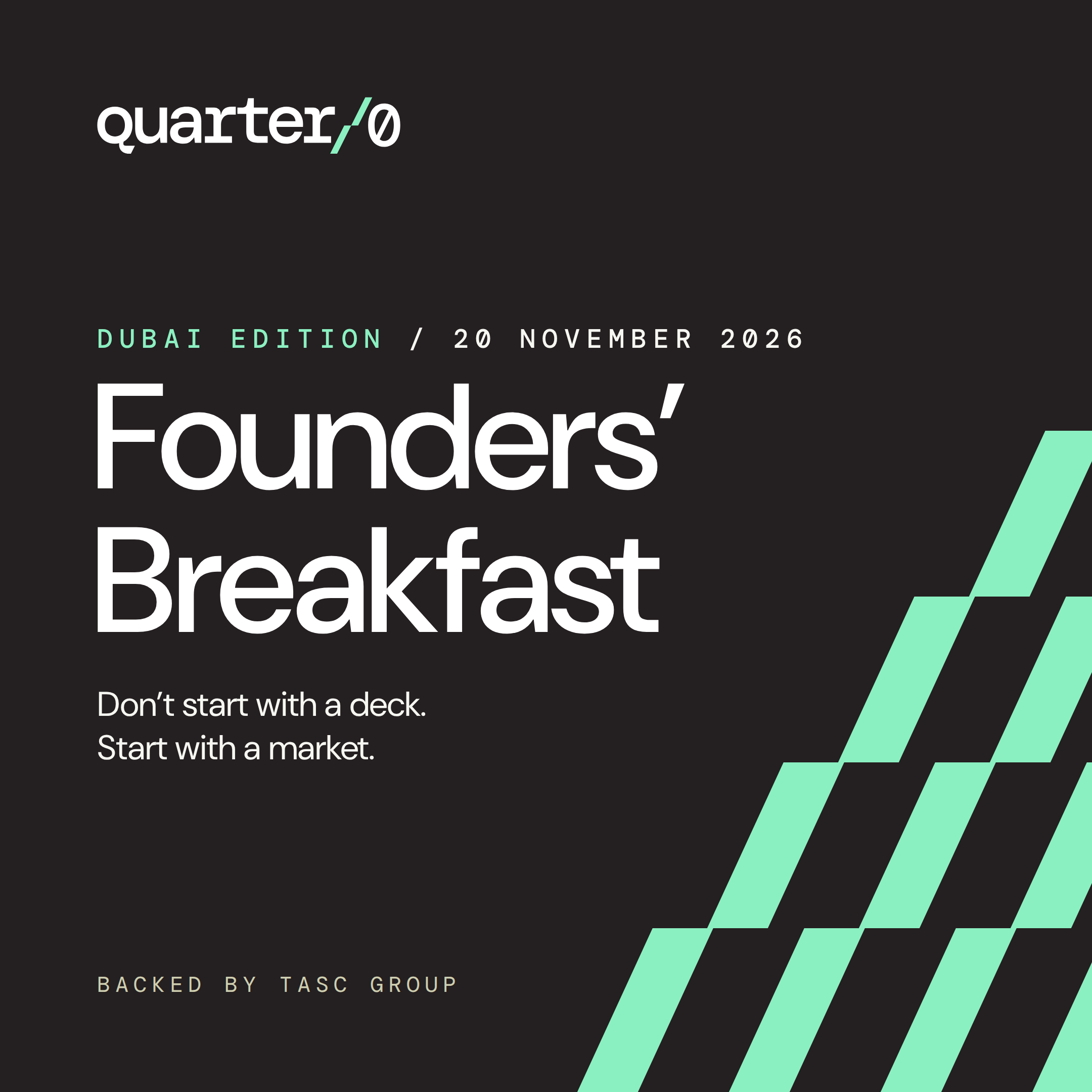 Quarter Zero Founders’ Breakfast