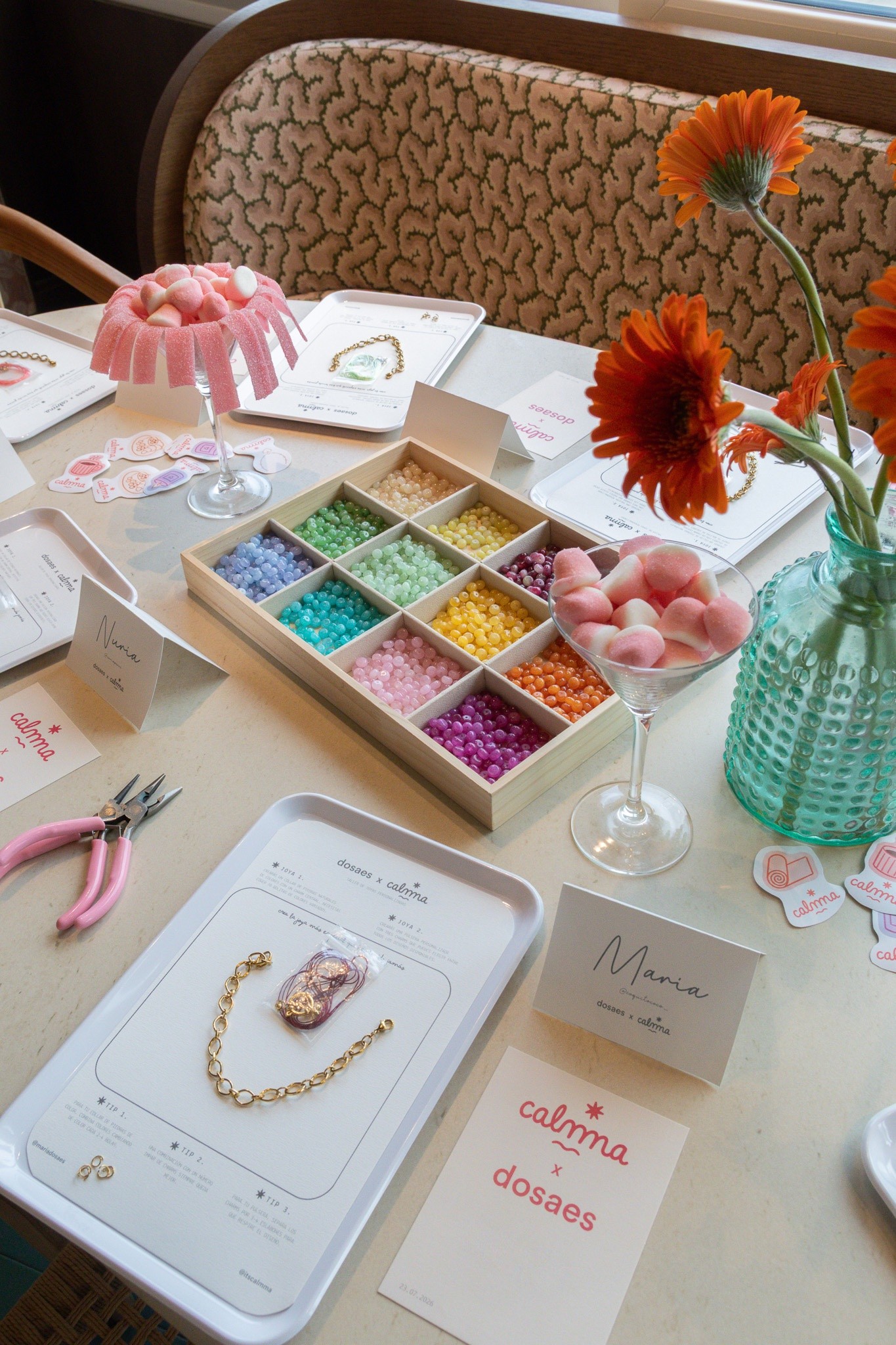 Taller de Joyas con Sunset+Vino. Con María Dosaes