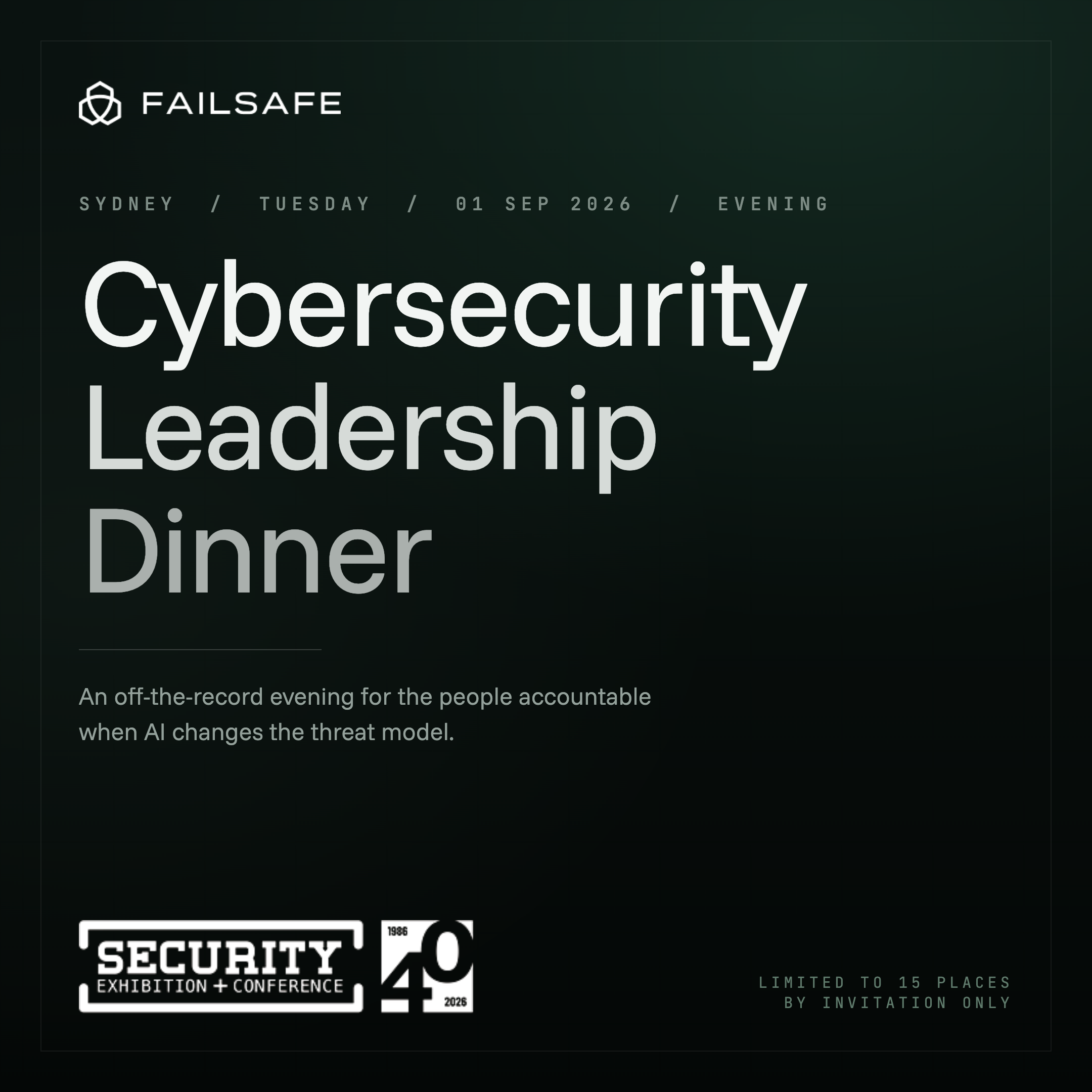 Sydney Cybersecurity Leadership Dinner