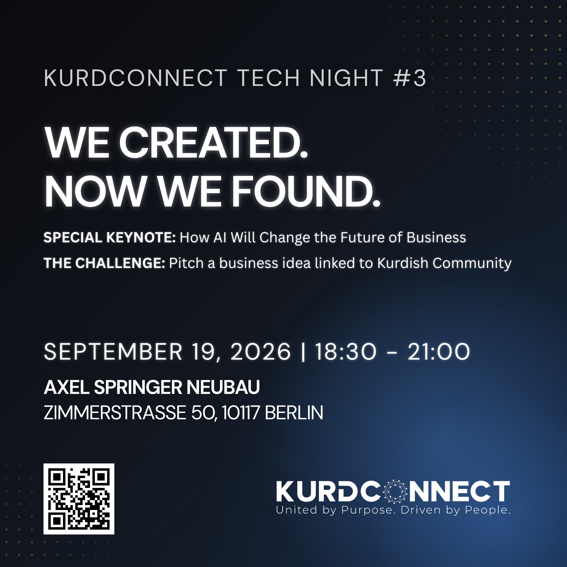 KurdConnect Tech Night #3 : Nous avons créé. Maintenant nous avons trouvé.