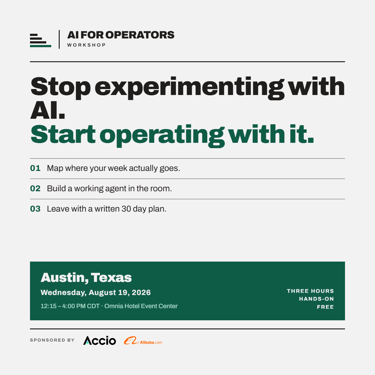 The AI for Operators Workshop - Austin