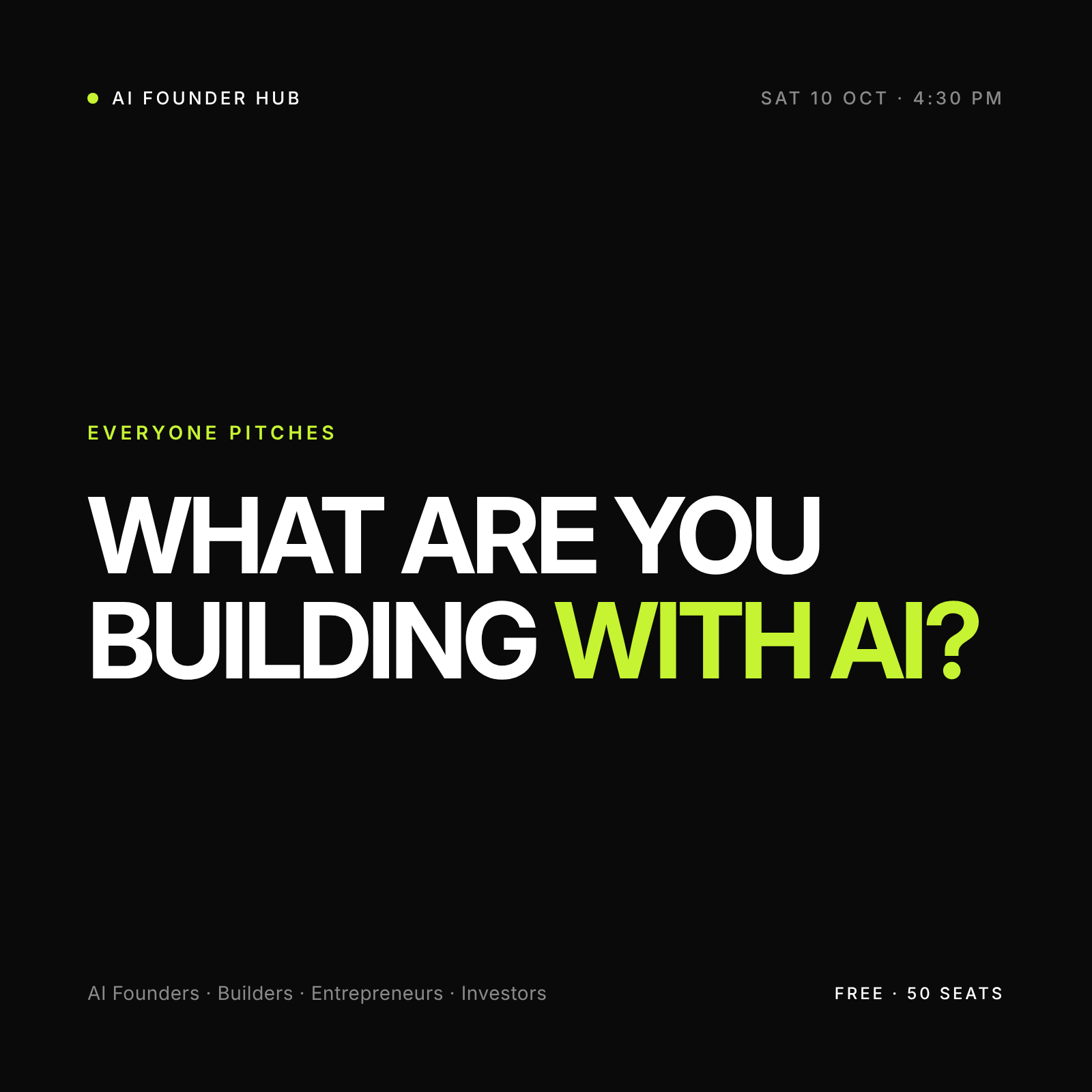 Everyone Pitches: AI Business Networking by AI Founder Hub