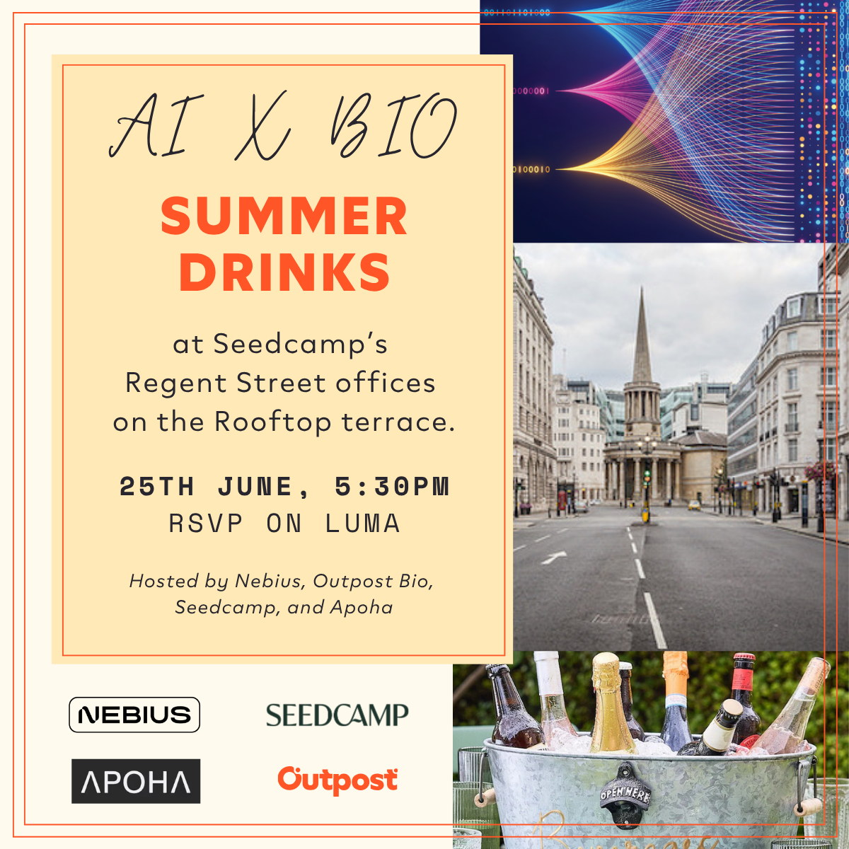 Cover art for #AI x Bio Summer Drinks — Seedcamp Office