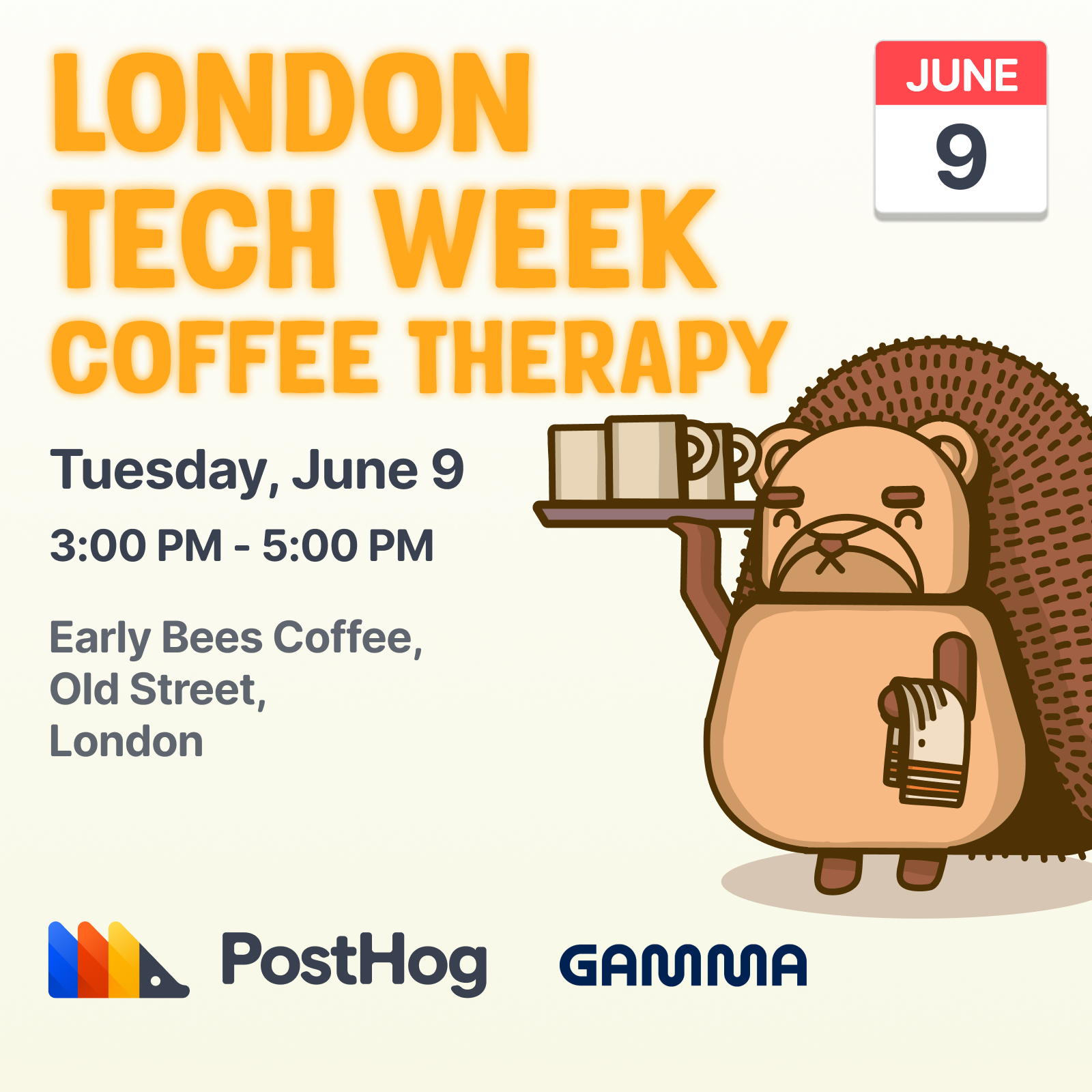 Cover art for #Coffee Therapy w/ PostHog and Gamma — London, United Kingdom