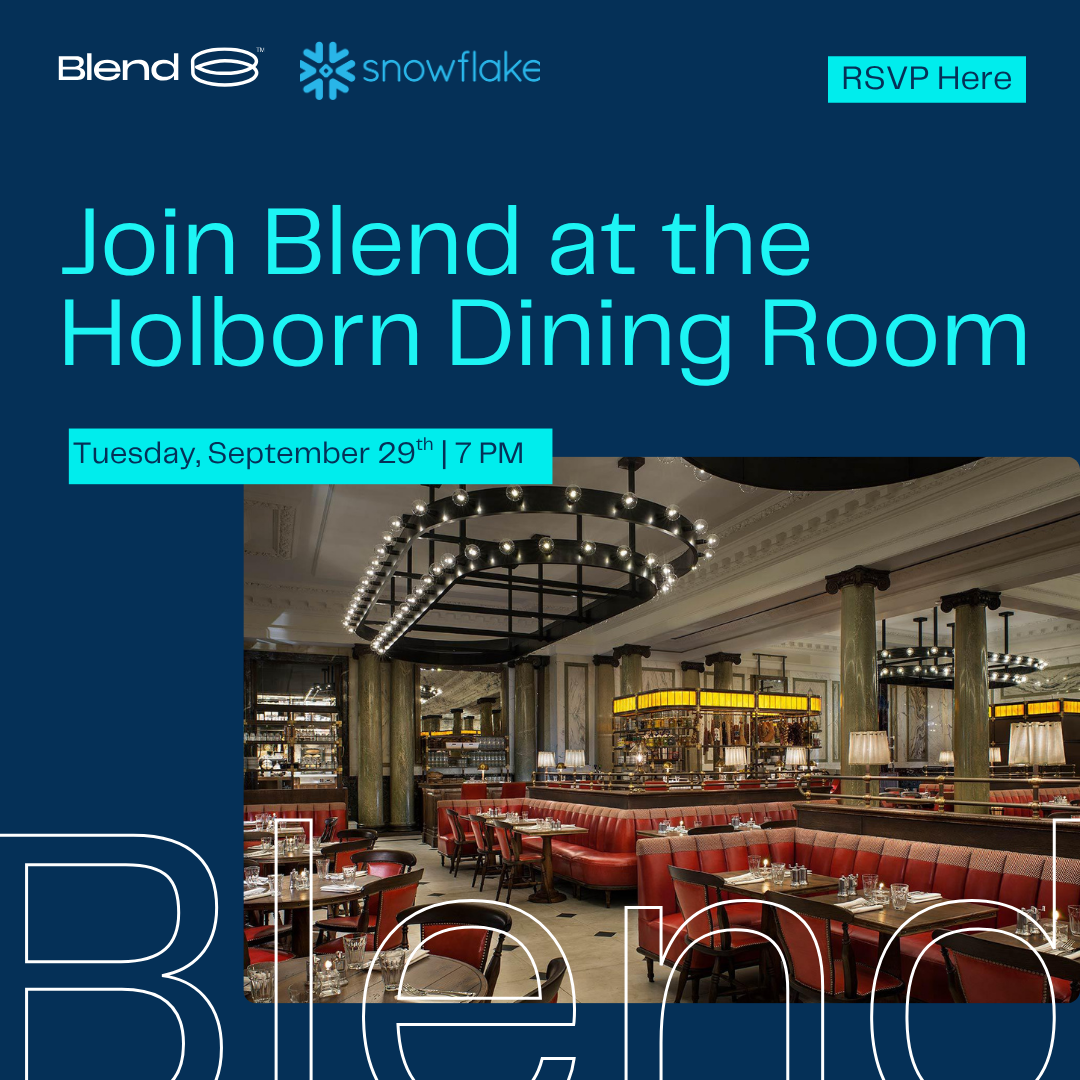 An Evening with Blend at the Holborn Dining Room