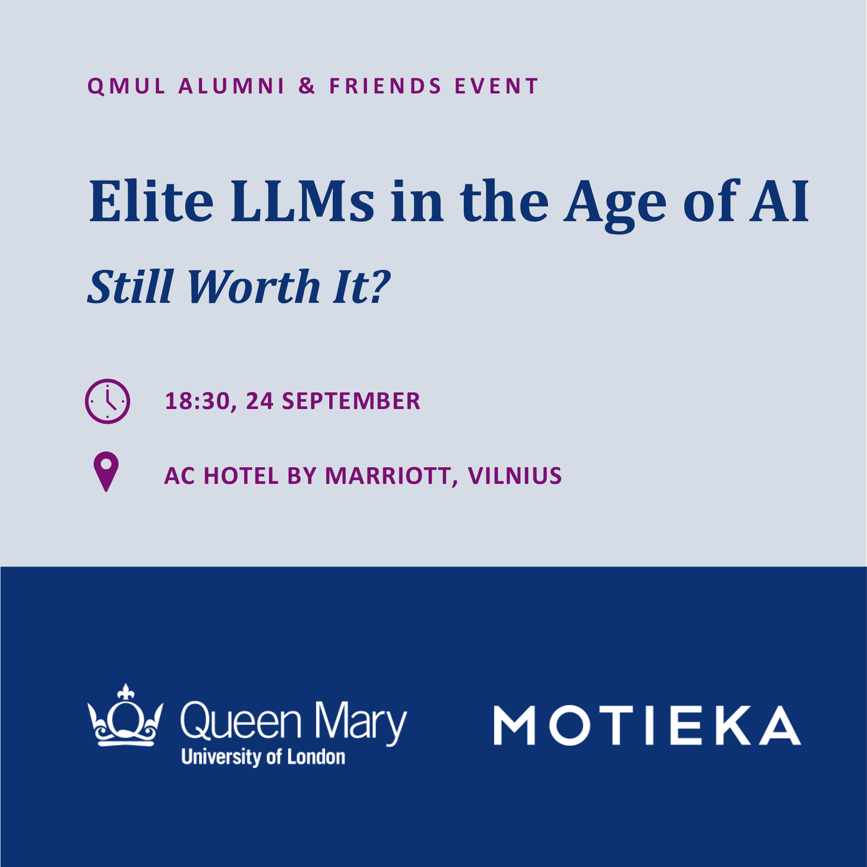 Événement QMUL Alumni & Friends : Les LLM élites à l'ère de l'IA - Cela en vaut-il encore la peine ?