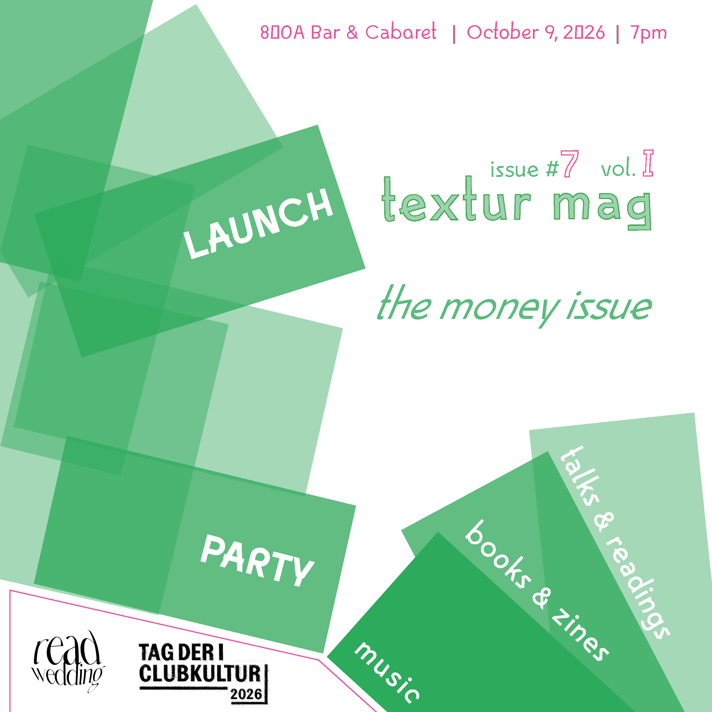 Book Launch: textur mag, issue #7, vol. 1