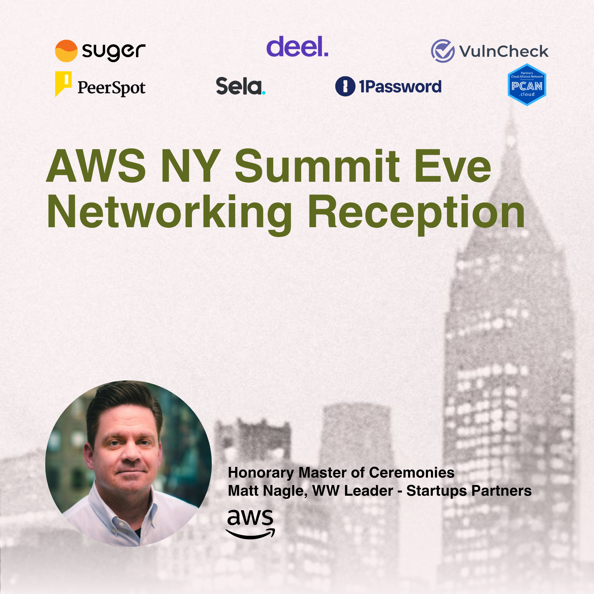 Cover art for #AWS NY Summit Eve Networking Reception — New York, NY