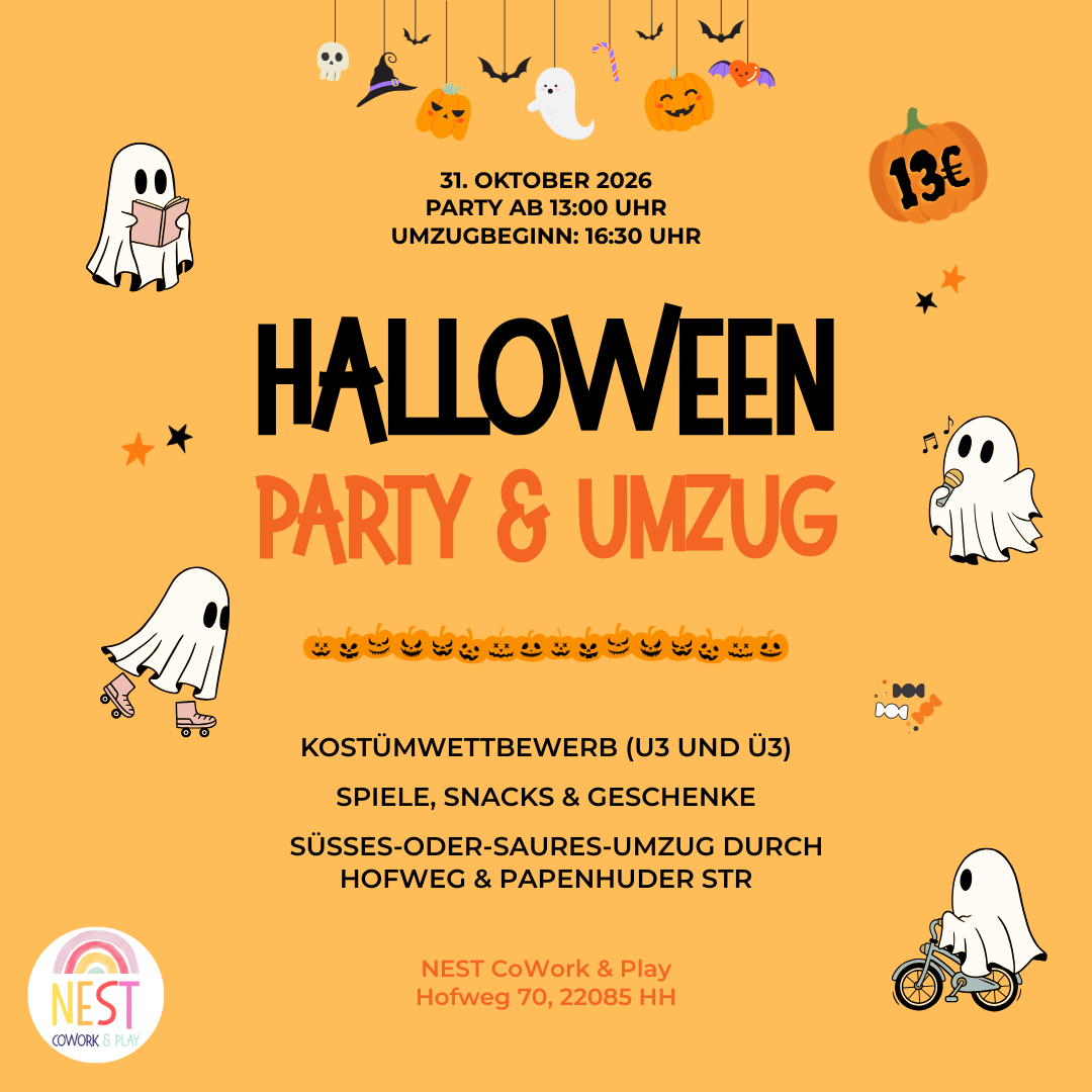 NEST HALLOWEEN PARTY mit Umzug