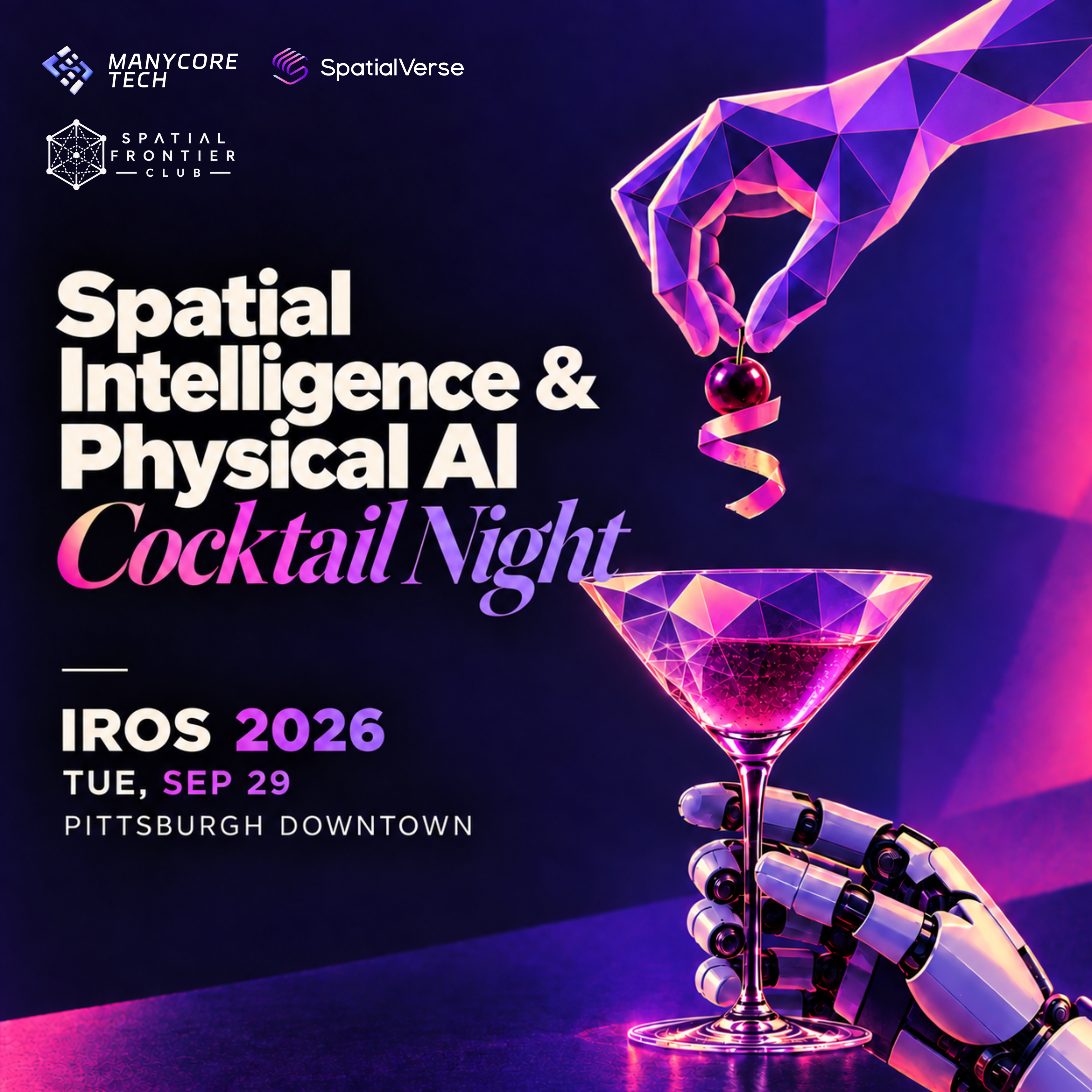 Wieczór koktajlowy Inteligencji Przestrzennej i Fizycznej AI - Manycore Tech × SFC @ IROS 2026