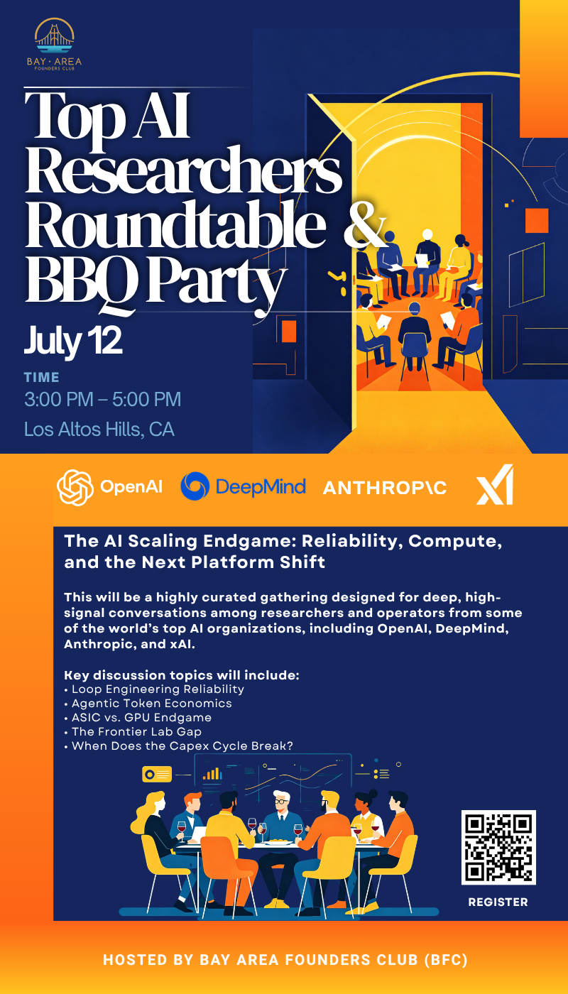 Top AI Researchers Roundtable & BBQ Party in Los Altos Hills