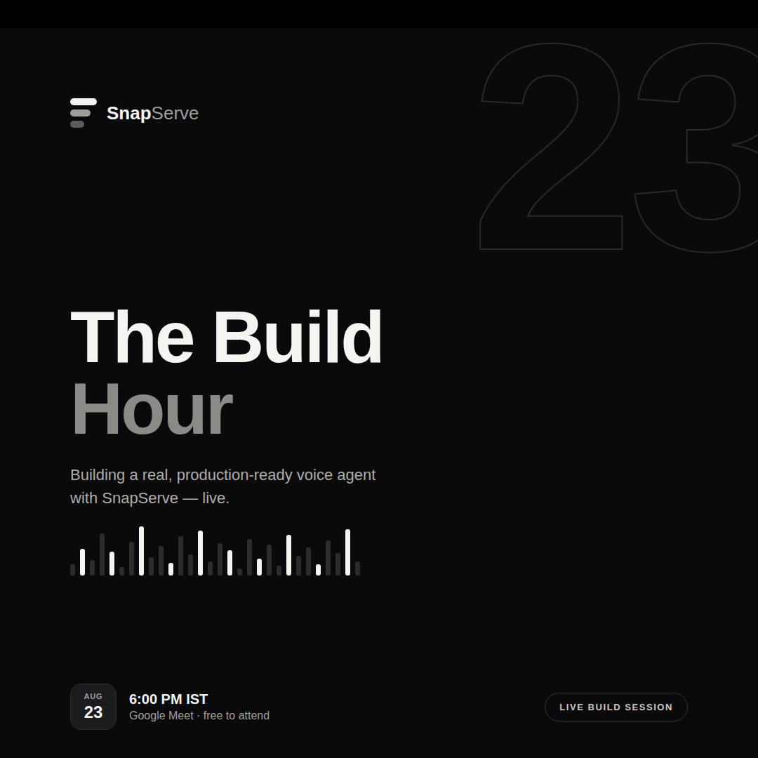SnapServe Voice Hour · 01