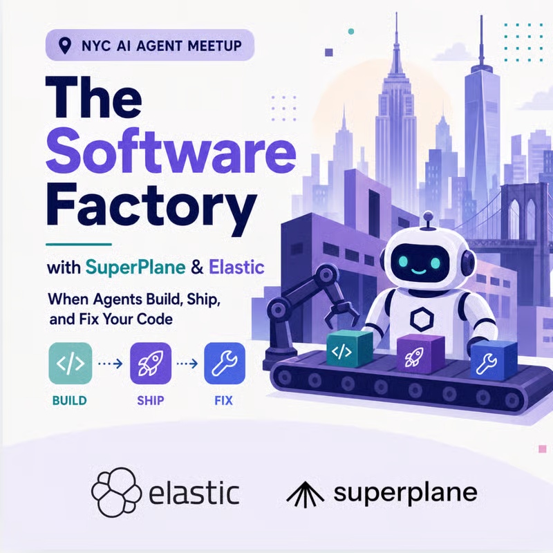 The Software Factory with SuperPlane & Elastic - When Agents Build, Ship, and Fix Your Code