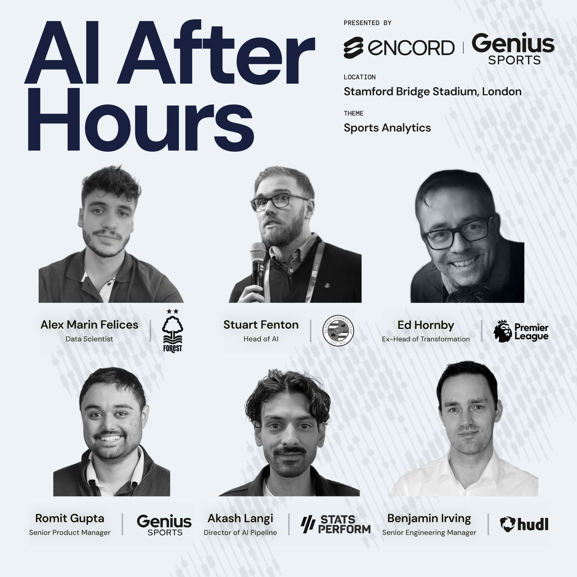[London] AI After Hours - Encord x Genius Sports