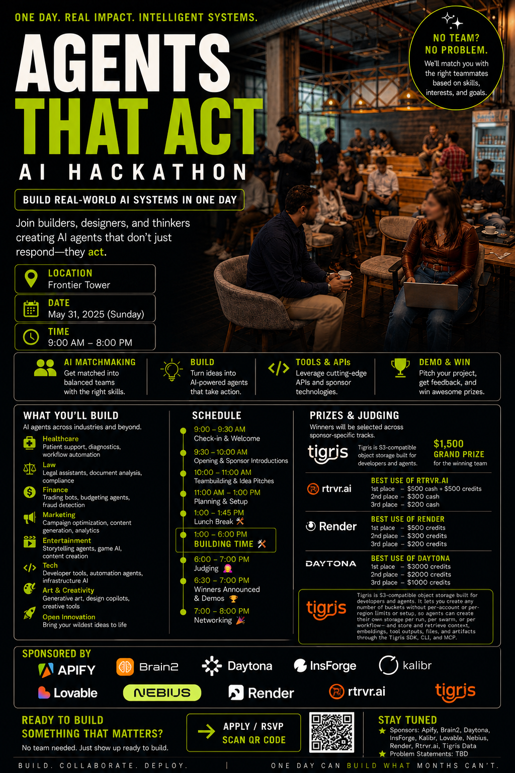 Cover art for #Applied Intelligence Hackathon — Frontier Tower @ Spaceship 995 Market Street, San Francisco