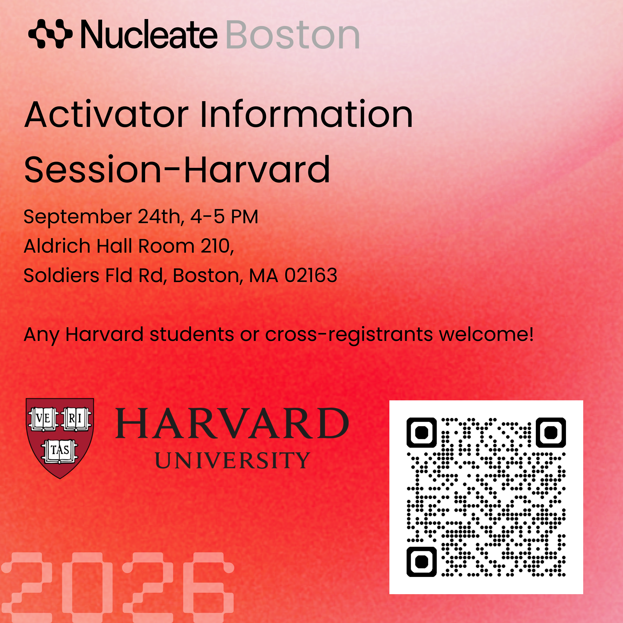 Nucleate Boston Activator Info Session- Harvard University