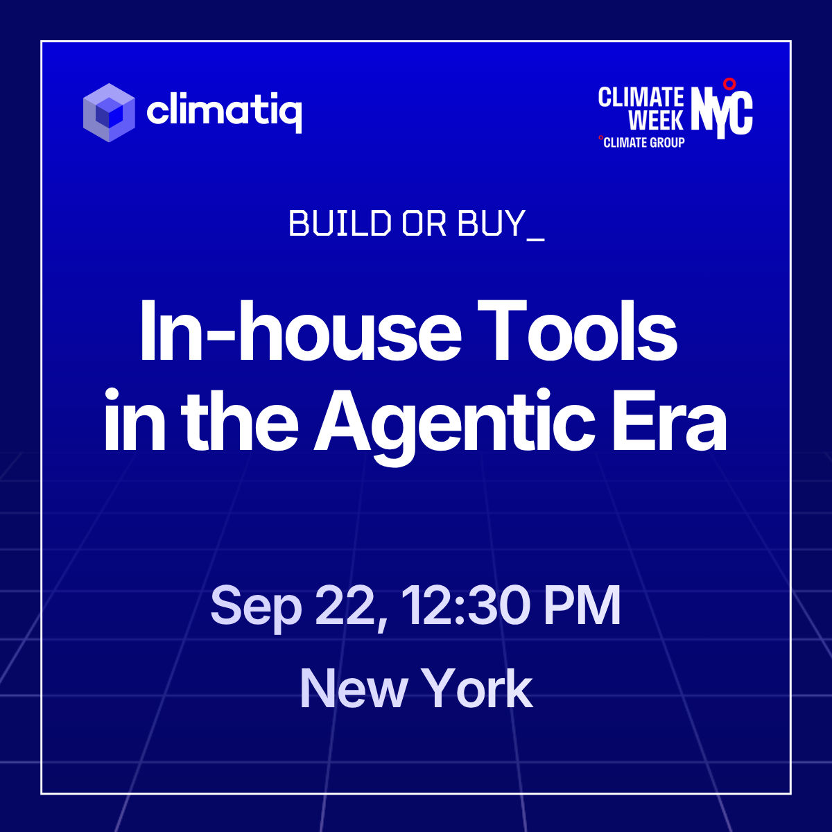 Climate Week NYC | Build or Buy: In-house Carbon Measurement Tools in the Agentic Era