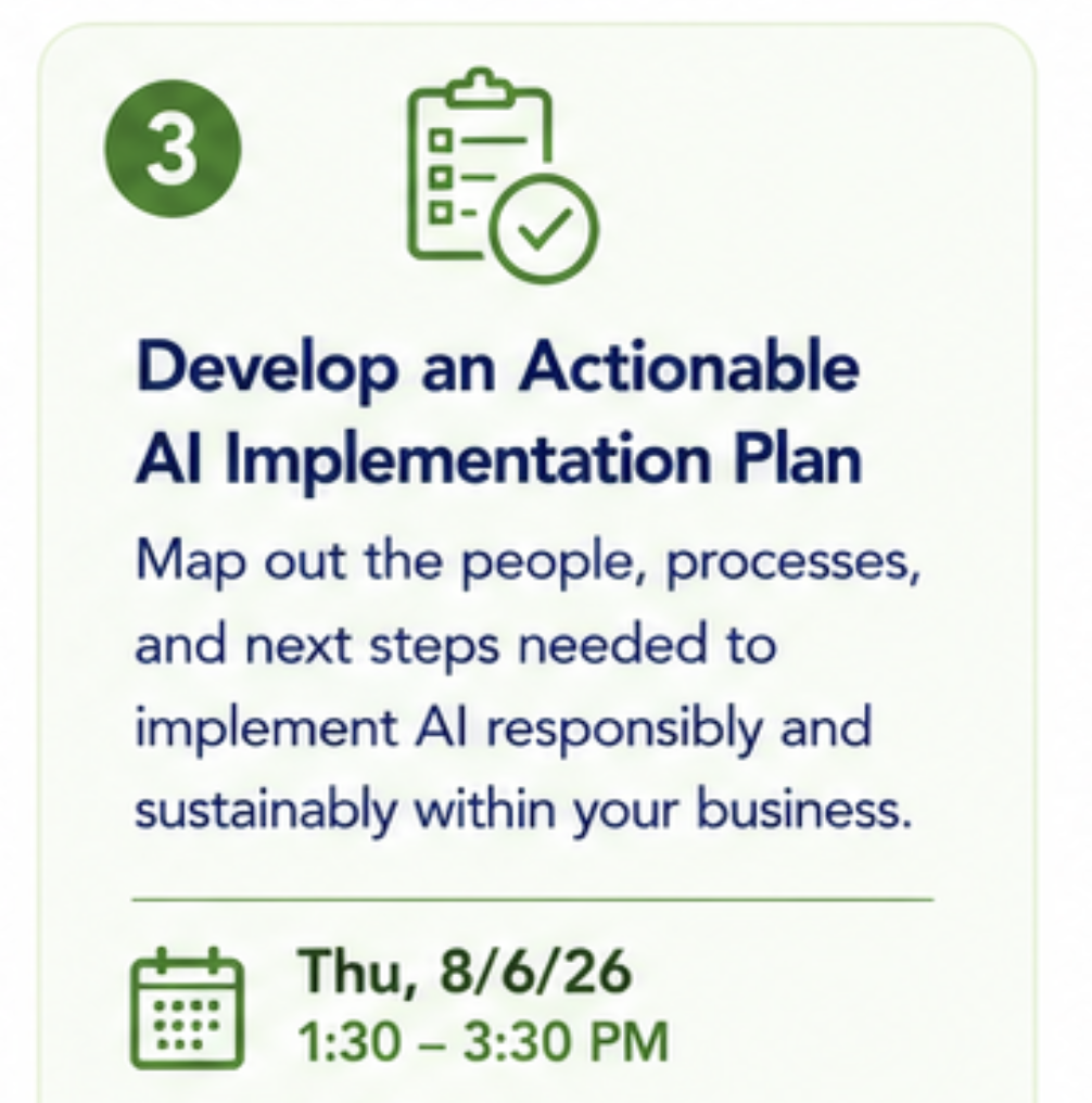Session 3 : Développer un Plan de Mise en Œuvre de l'IA Actionnable