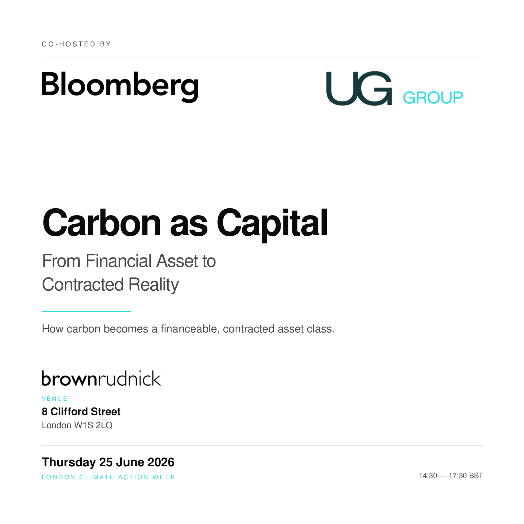 Carbon as Capital: From Financial Asset to Contracted Reality - LCAW 2026