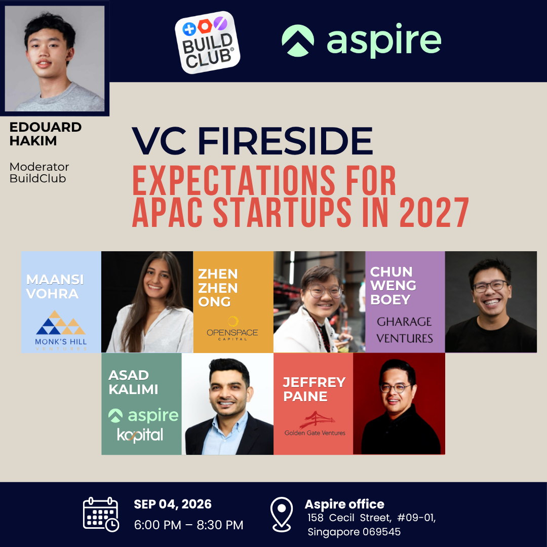 BuildClub x Aspire - VCs Fireside: VCs Expectation for APAC startups in 2027