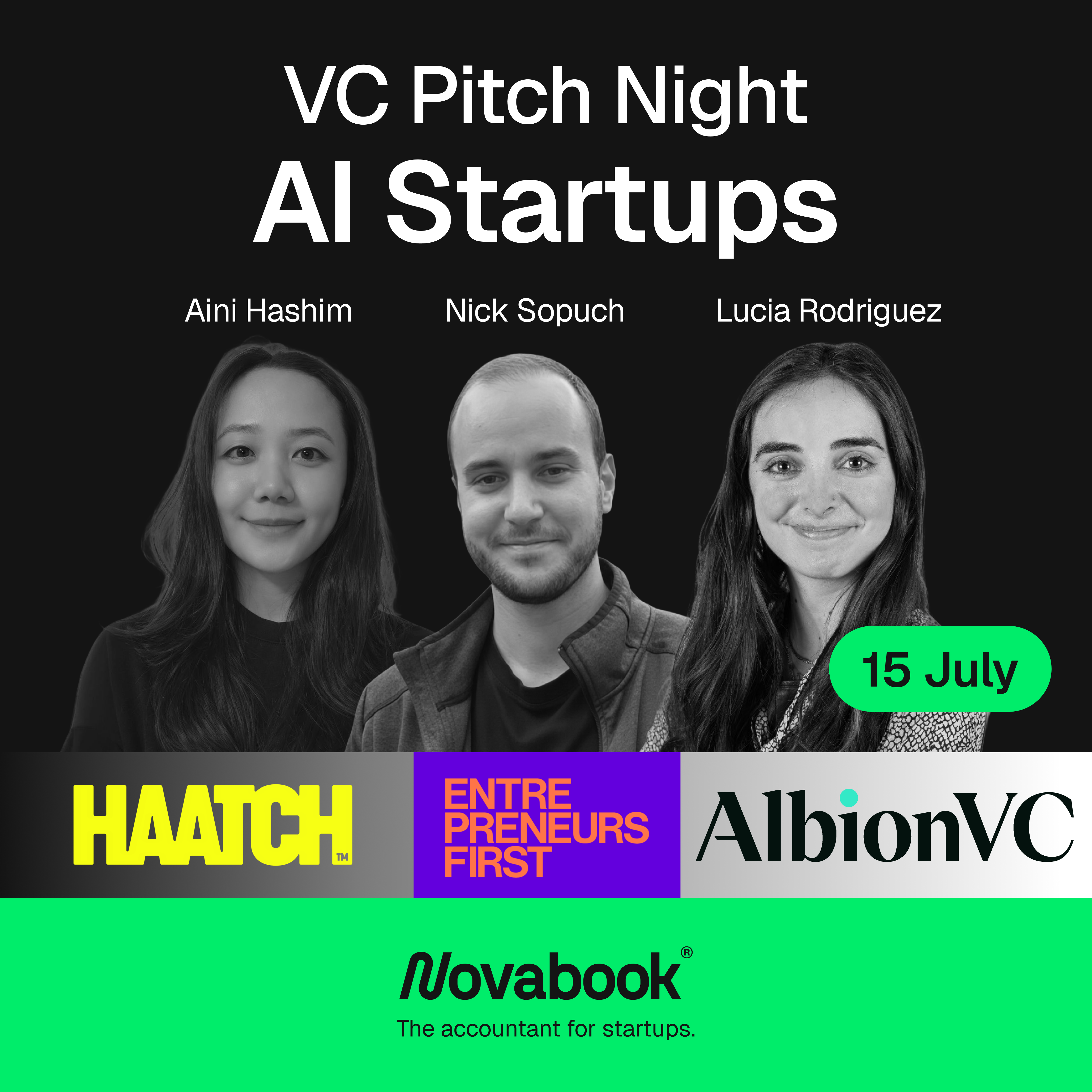 AI Pitch Night with Haatch, EF & AlbionVC