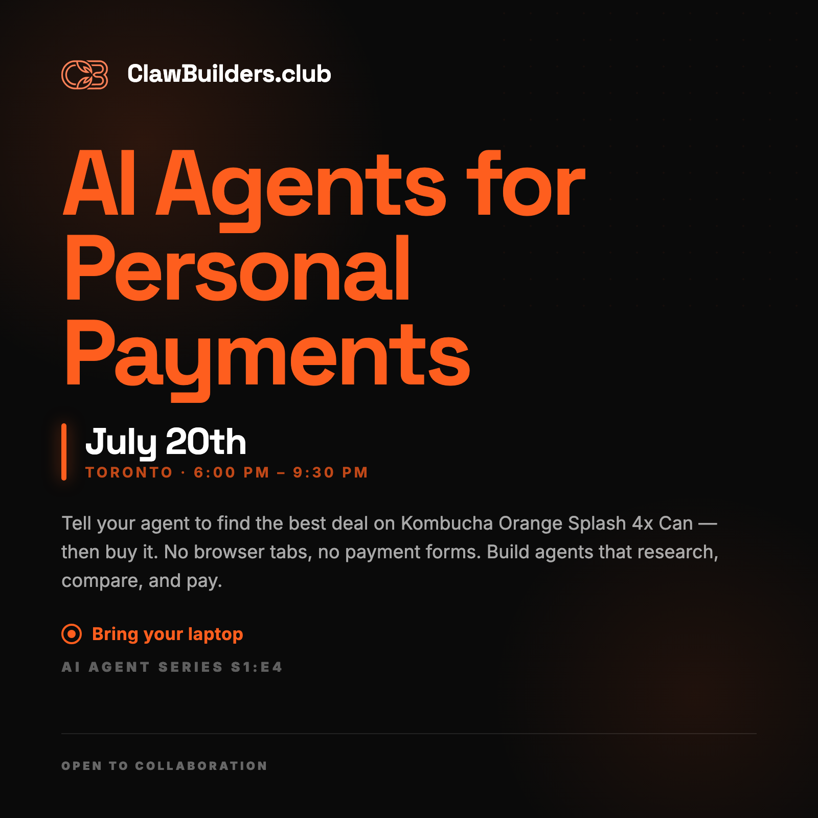 AI Agents For Personal Payments | ClawBuilders.Club