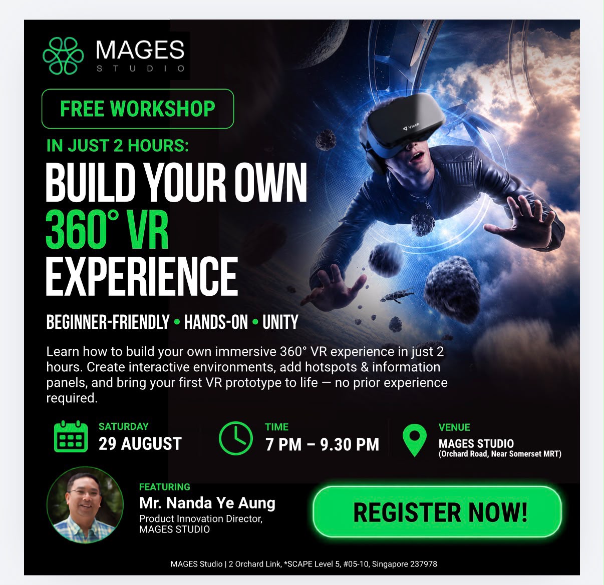 2-Hour Hands-On Workshop: Create a Immersive 360 VR application